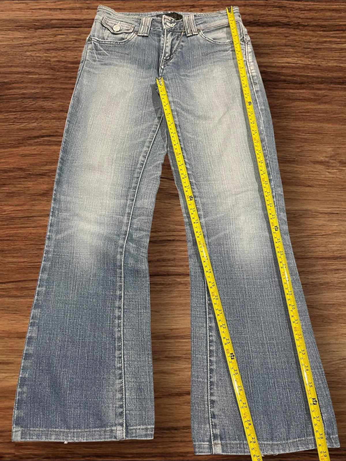 Edwin × Japanese Brand Vintage Japanese Brand Edwin Venus Blue Washed Flare Jeans Size 28" / US 6 / IT 42 - 13 Thumbnail