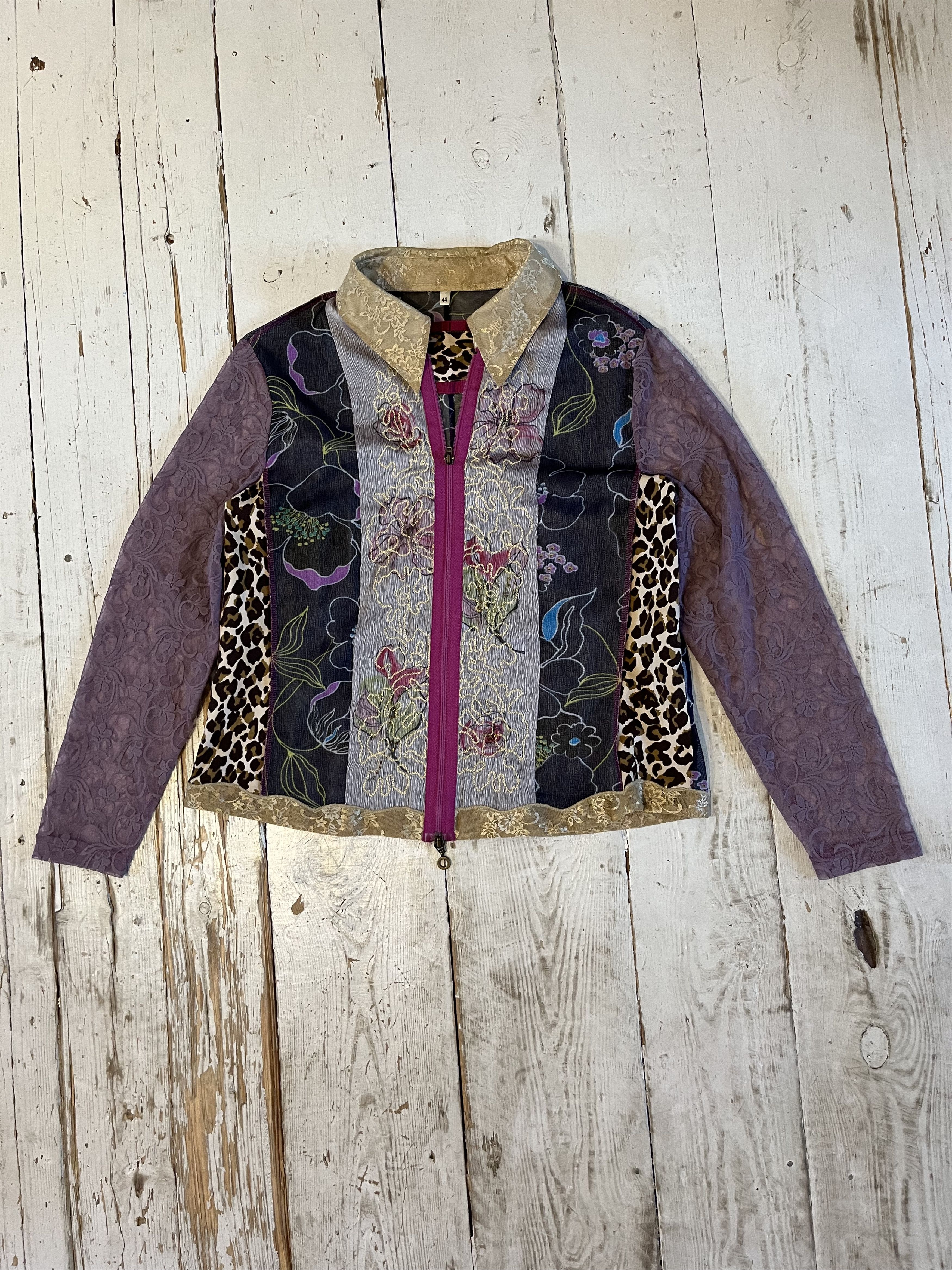 Japanese Brand × Vintage 90s Avant Garde Mesh Zip Shirt/Jacket Size L / US 10 / IT 46 - 3 Thumbnail