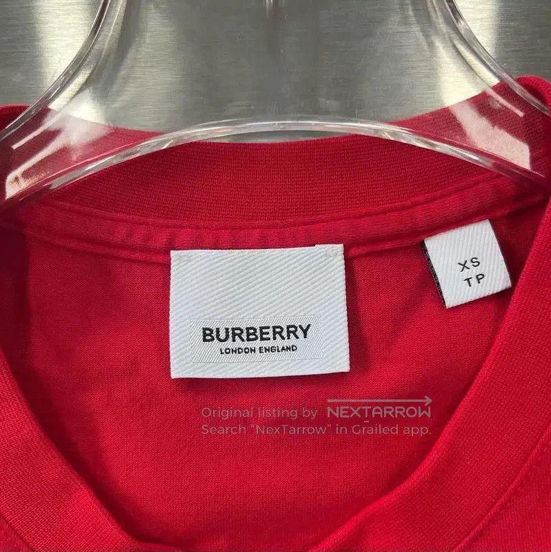 Burberry Burberry Red Cotton Women's T-Shirt. Size XS / US 0-2 / IT 36-38 - 3 Thumbnail