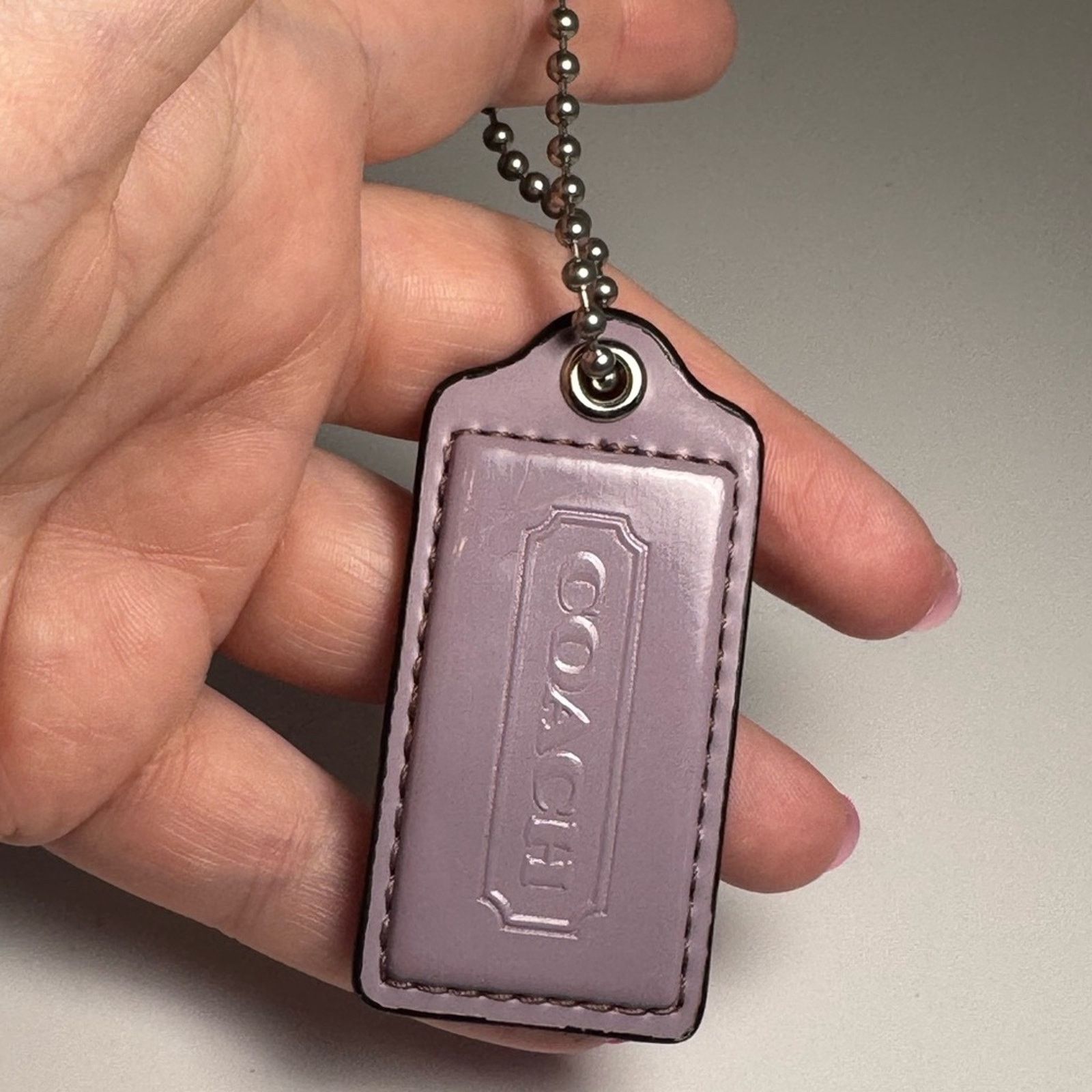 Coach Coach Lavender Purple Glossy Leather Hang Tag Bag Charm Size ONE SIZE - 2 Thumbnail