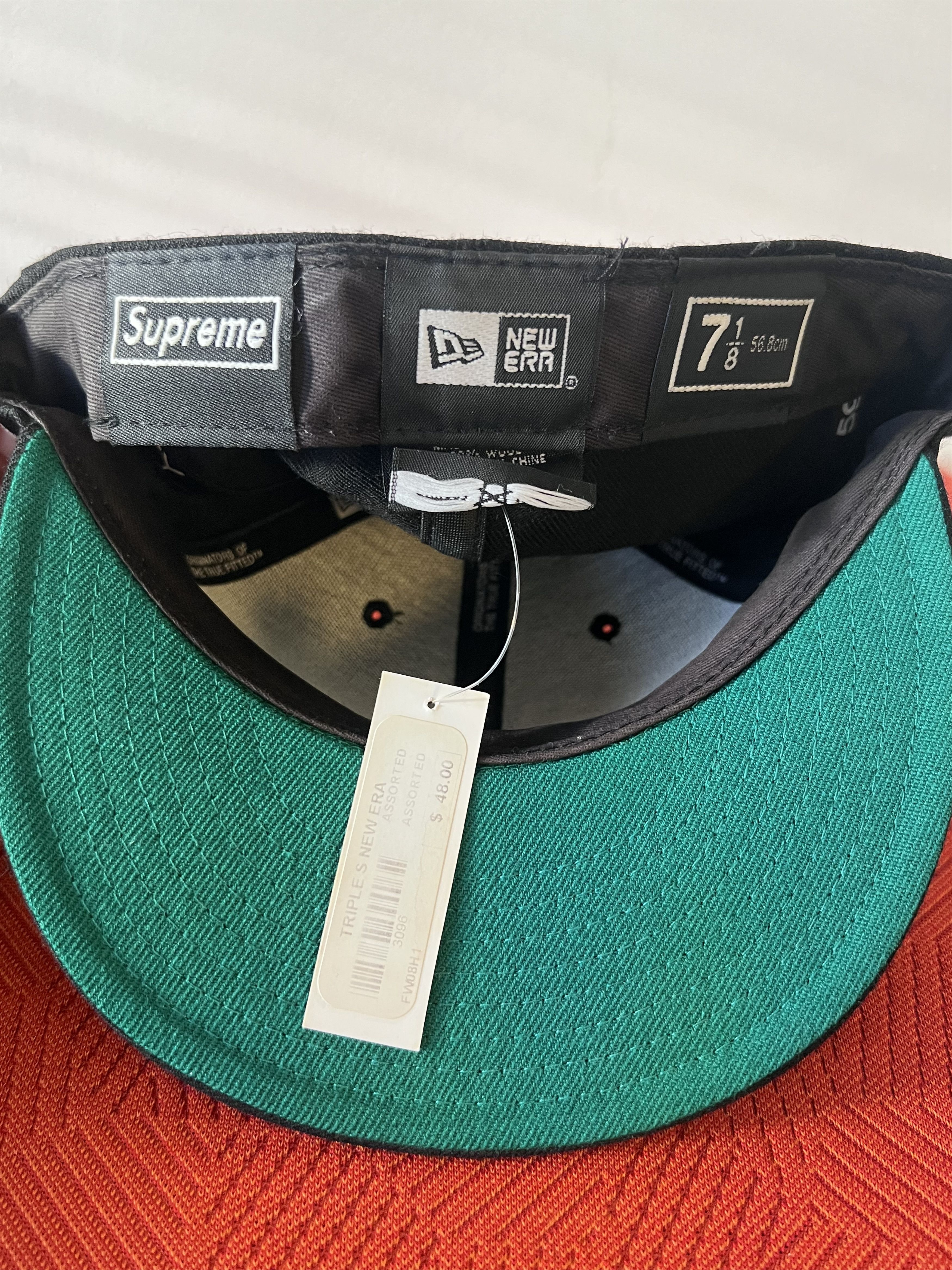 Supreme Supreme Triple S New Era Black Hat from 2008 in 7 1/8 Size ONE SIZE - 5 Thumbnail