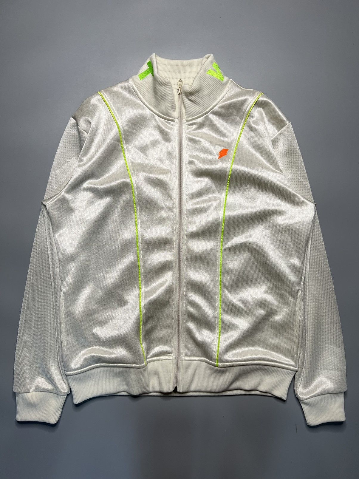 image of W Lt x W Lt Walter Van Beirendonck W & Lt Lightning Chest And Embroidered Logo Track Jacket in Meta