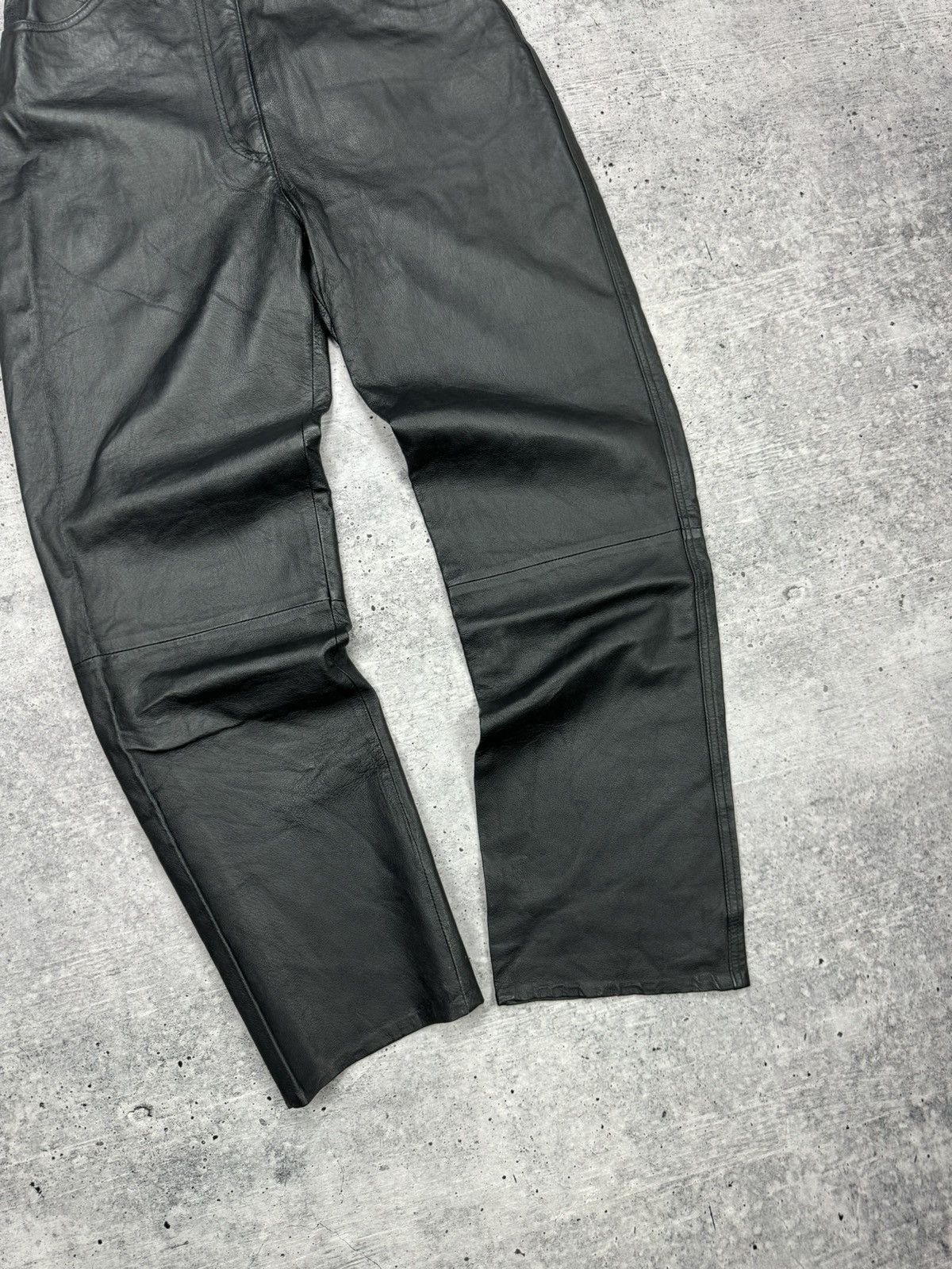 Genuine Leather × Vintage Vintage 90’s Y2K Style Casual Cowboy Genuine Leather Pants Size US 30 / EU 46 - 2 Thumbnail