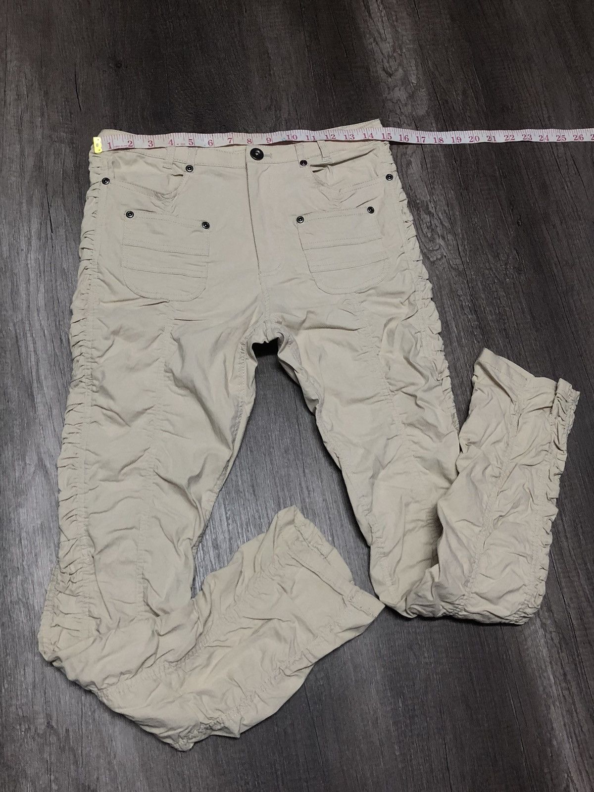 Designer × Japanese Brand × Vintage Vintage Ruched Trousers Japanese Brand Bush Pant Style Size 30" / US 8 / IT 44 - 4 Thumbnail