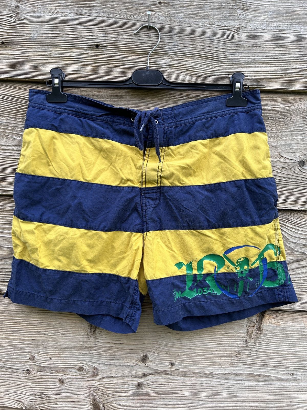 Ralph Lauren Vintage Polo By Ralph Lauren R67 Skull Striped Nylon Shorts Grailed