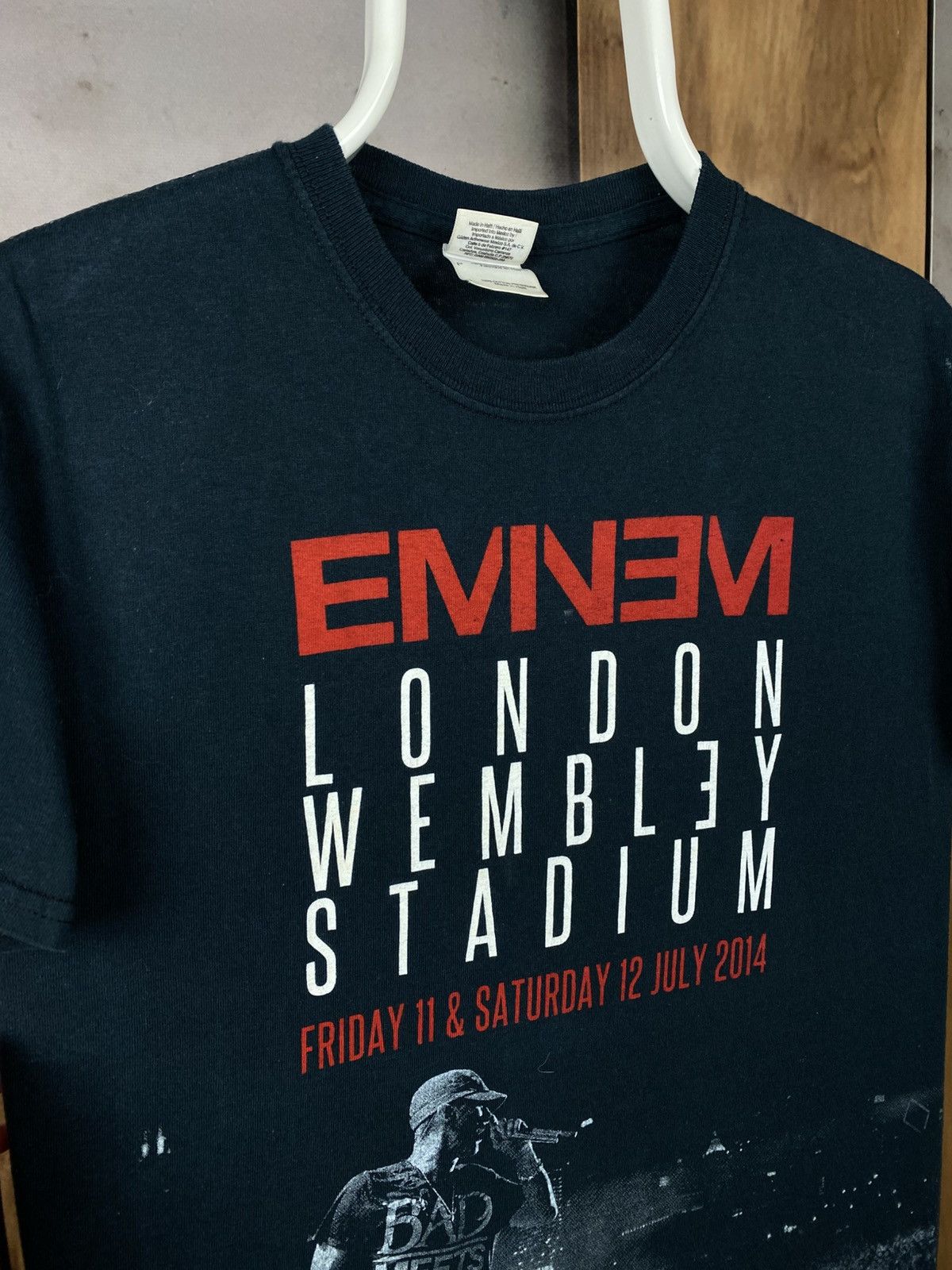 Eminem 🎙️Vintage 2014 T-Shiry Eminem London Wembley Stadium Rap Tee🎙️ Size US S / EU 44-46 / 1 - 2 Thumbnail
