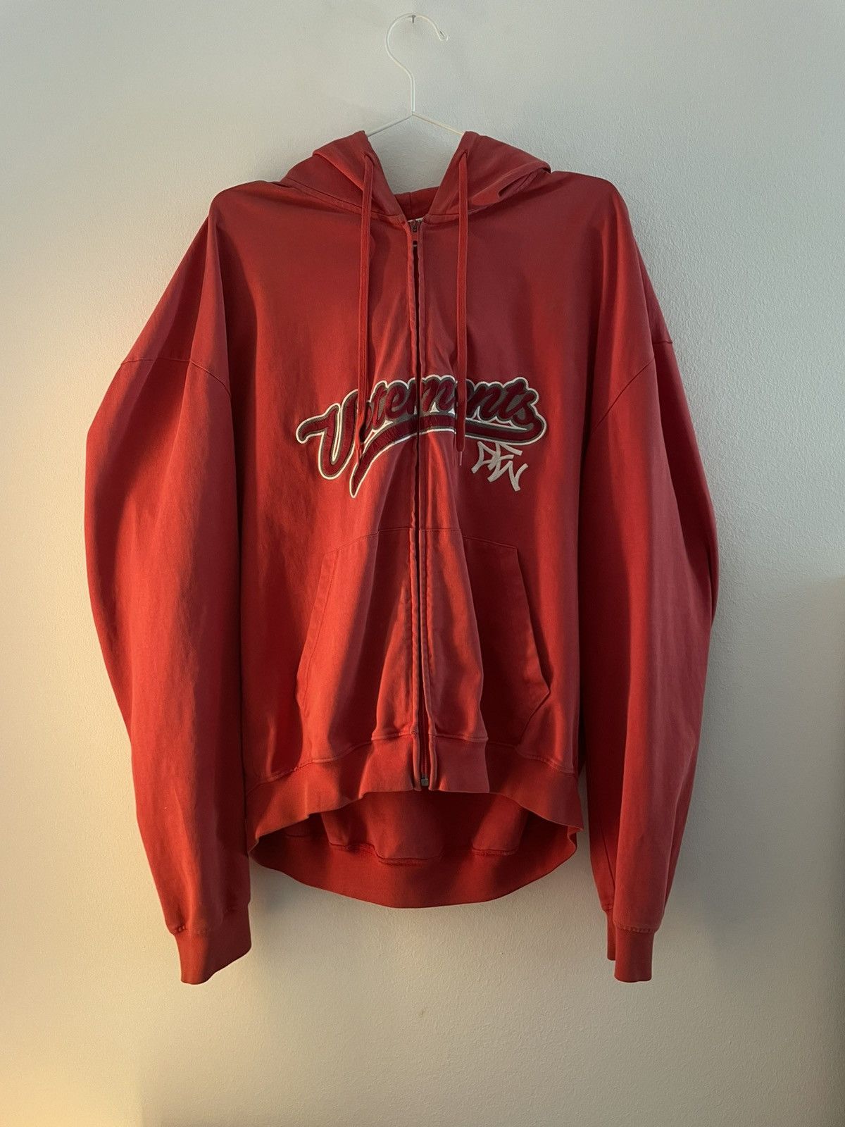 Vetements Vetements Bro Baseball Embroidered Logo Zip Hoodie | Grailed