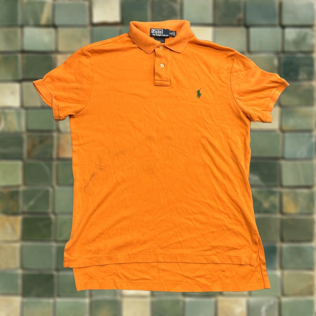 Polo Ralph Lauren VINTAGE Polo Ralph Lauren Collared Polo Men’s Small Orange Custom Fit Mens S Polo Shirt Size US S / EU 44-46 / 1 - 1 Thumbnail