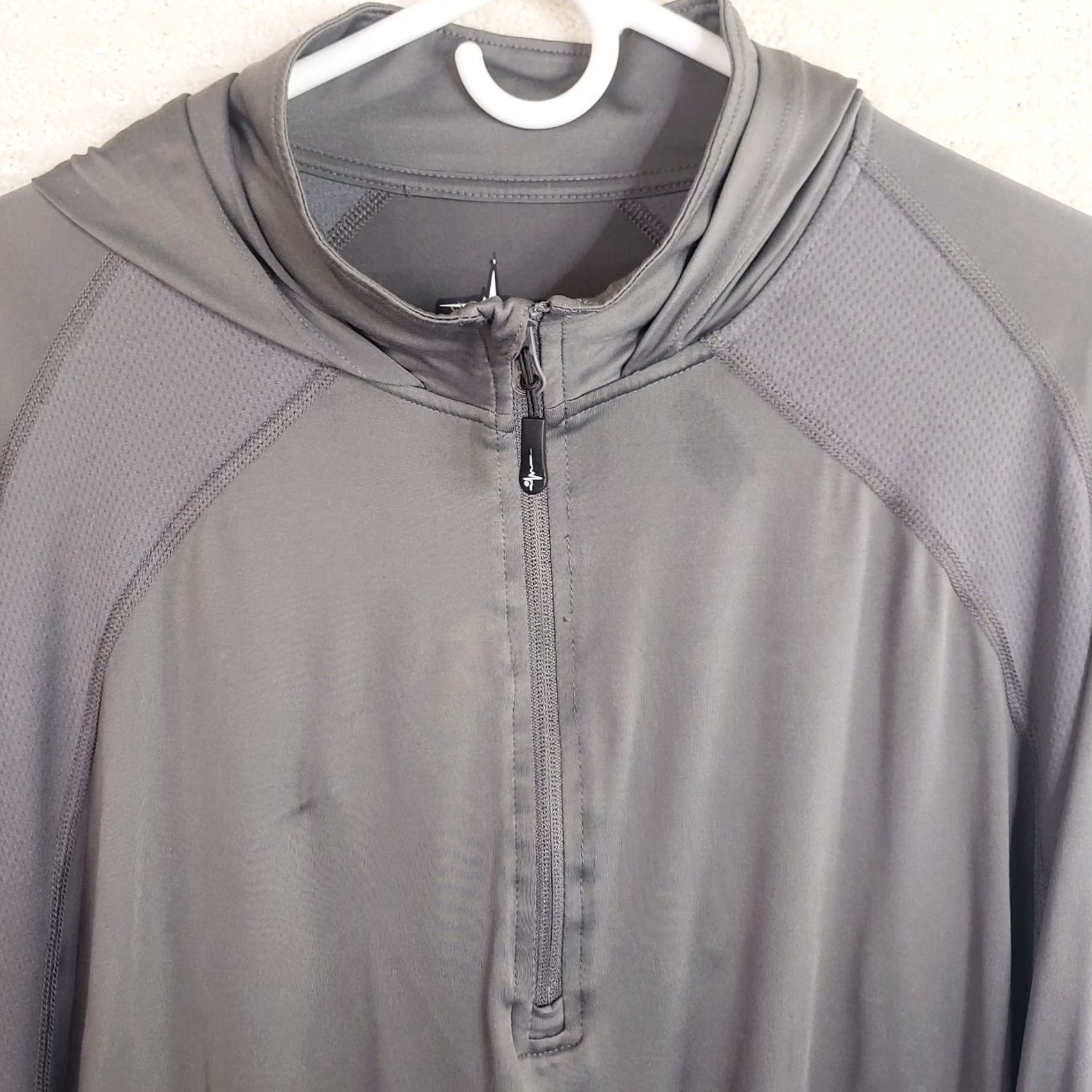 Habitat Habit Outdoors 1/4 Zip Hoodie Shirt LS 2XL Gray Logo Pullover Mock Neck Men Size US XXL / EU 58 / 5 - 3 Thumbnail