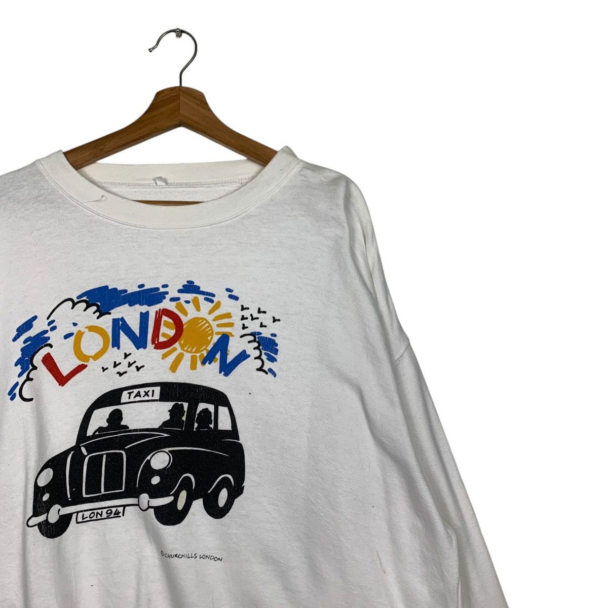 Vintage 94's LONDON Taxi by Church Hills London Sweatshirt #1755-C78 Size US XL / EU 56 / 4 - 5 Thumbnail
