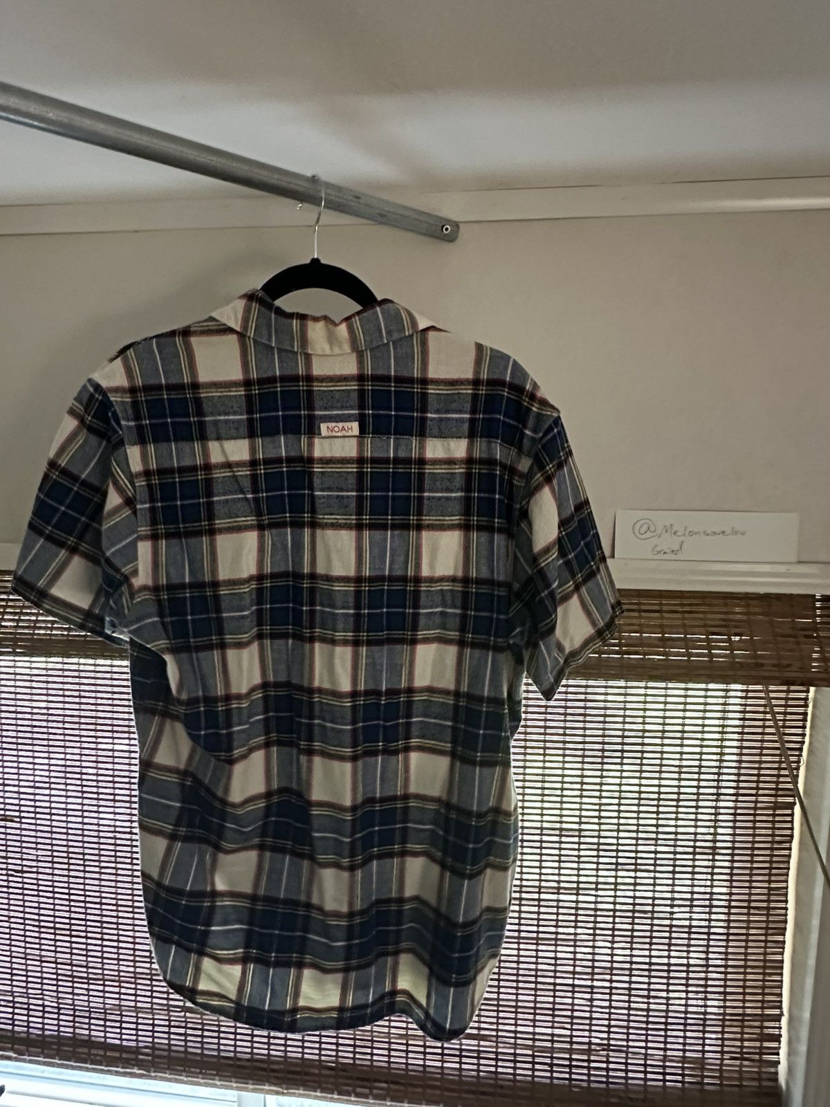 Noah Noah Short Sleeve Flannel - Blue, Medium Size US M / EU 48-50 / 2 - 3 Thumbnail