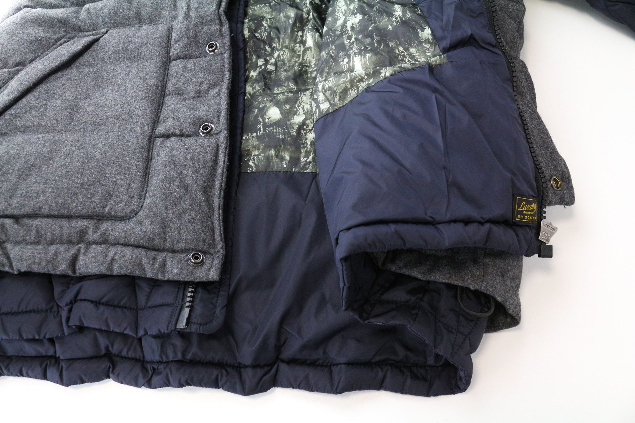 Scotch & Soda XL Mid Grey Wool Blend Hooded Jacket 75730 Size US XL / EU 56 / 4 - 8 Thumbnail