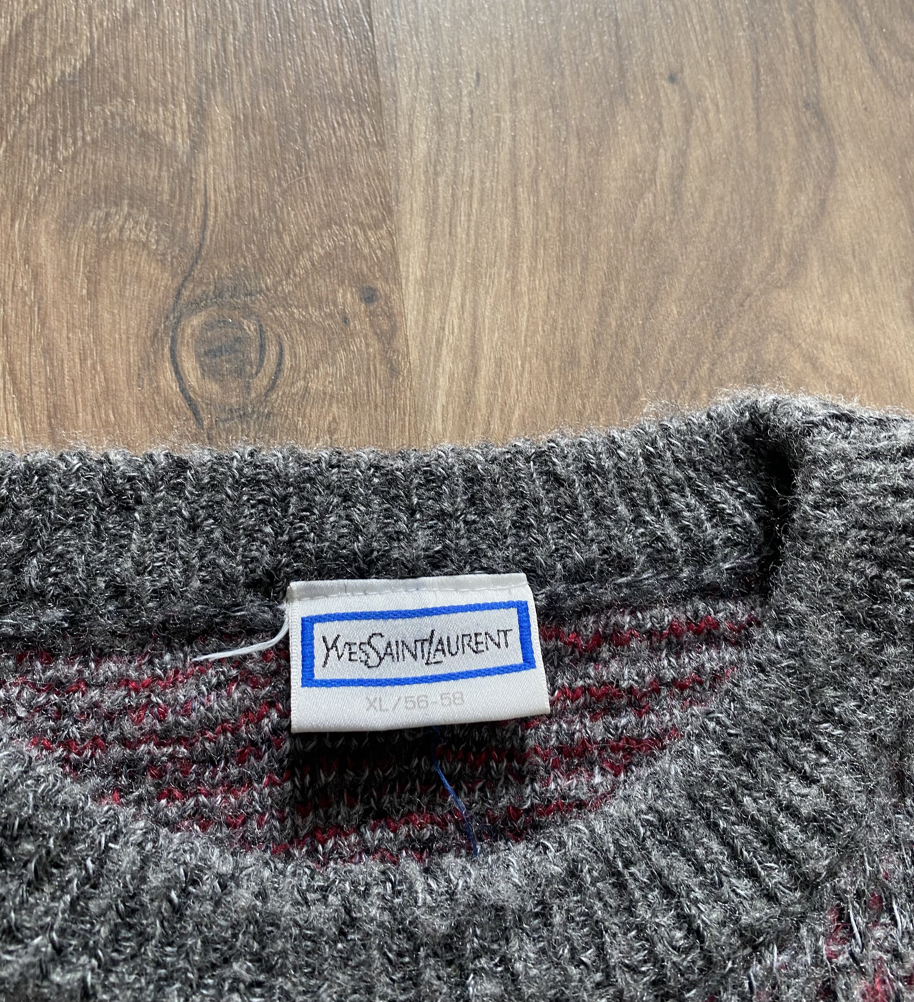 Vintage Yves Saint Laurent abstraction Alpaca wool sweater