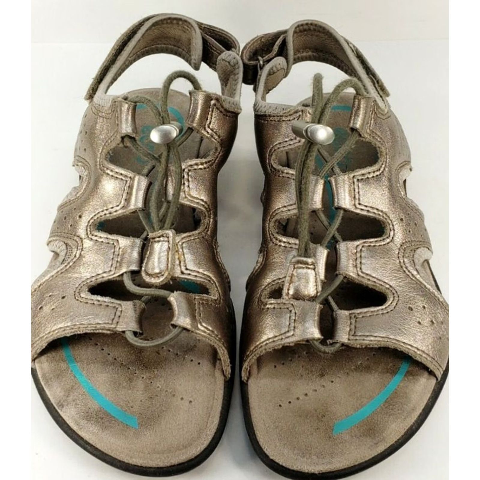 Ecco ECCO Gladiator Womens Pewter Toggle Metallic Slingback Sandals Size Size US 5.5 / IT 35.5 - 7 Thumbnail