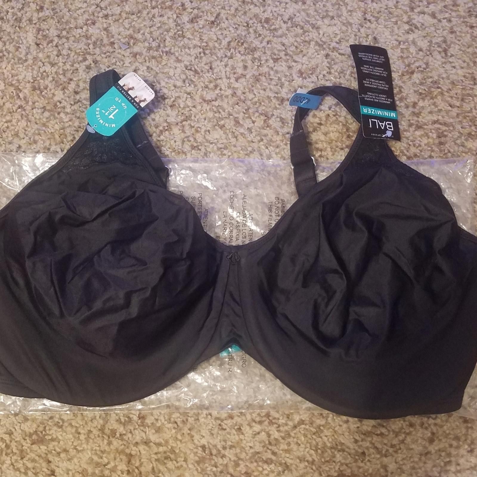 Balenciaga NWT Bali Black Underwire Minimizer Bra Size 42DDD Size ONE SIZE - 2 Thumbnail