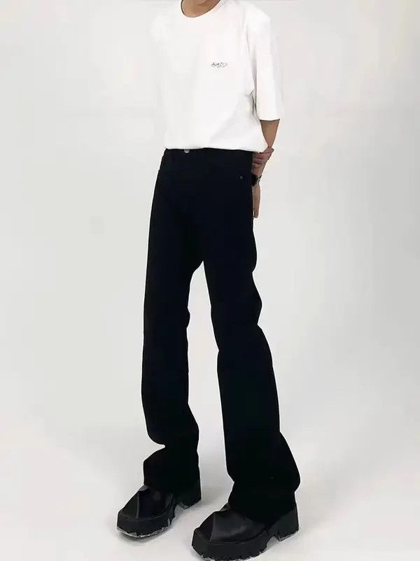 Japanese Brand VIBE Washed nightfall black micro flare baggy jeans Size US 30 / EU 46 - 4 Thumbnail