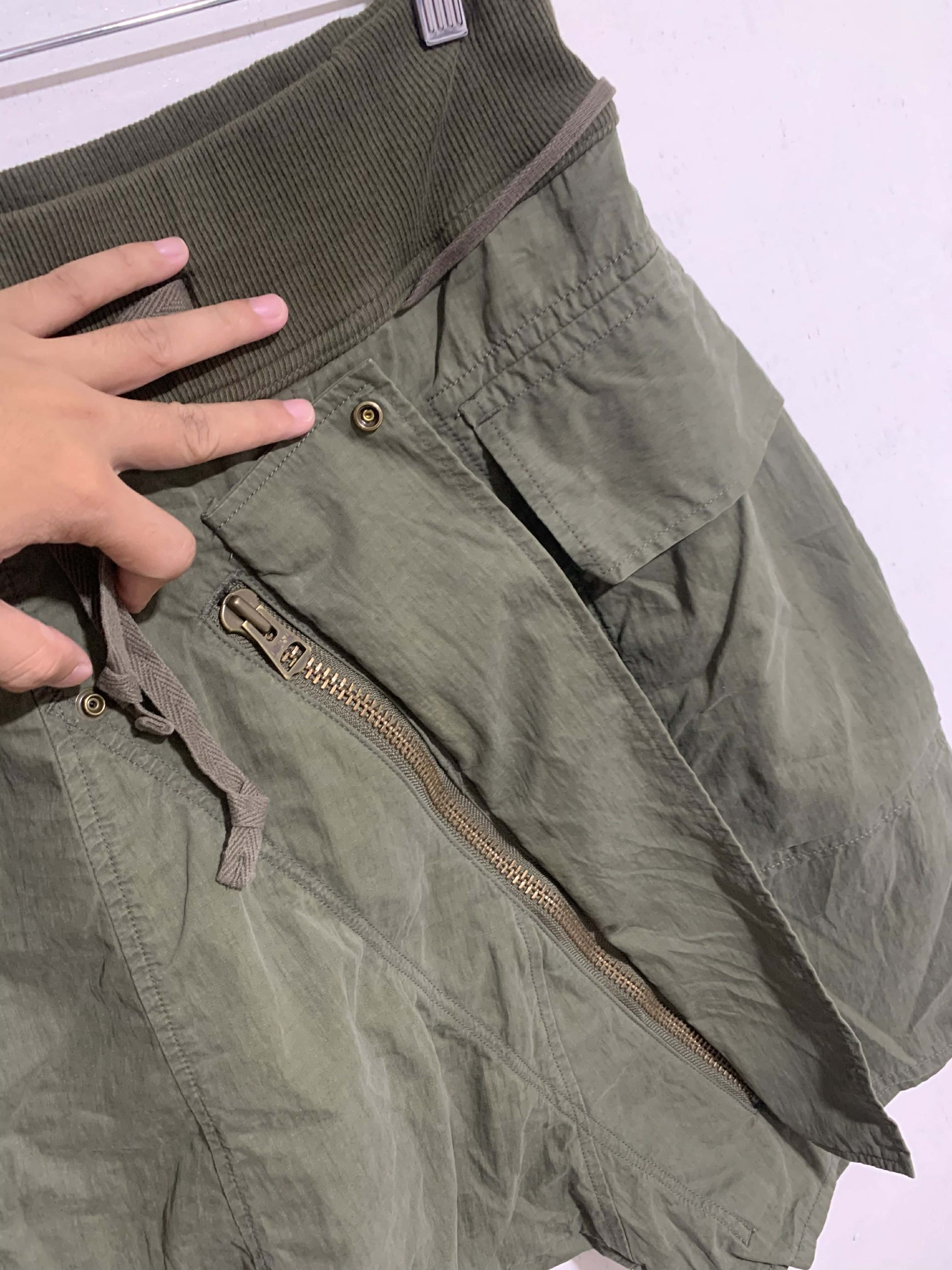 Kapital Kapital Khaki Bermuda Two Zip Shorts Size US 30 / EU 46 - 5 Thumbnail