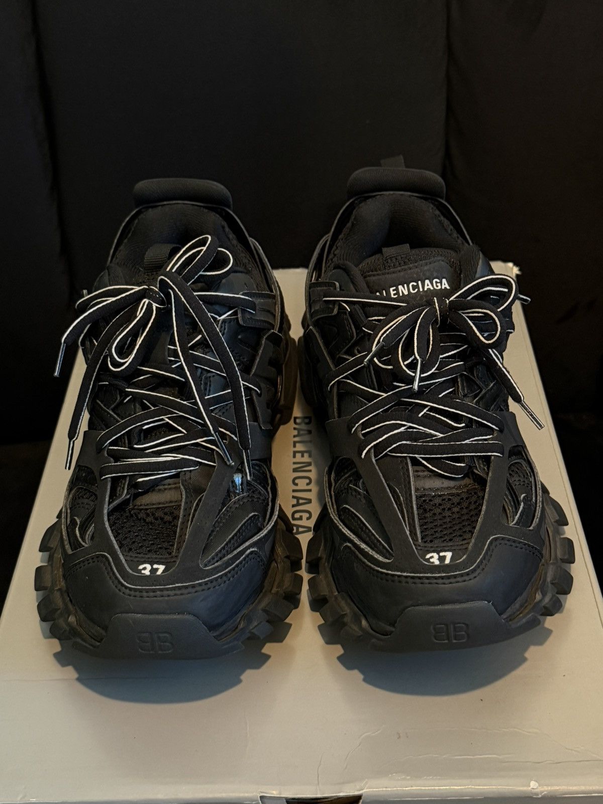 Balenciaga Balenciaga Track Sneakers – Black Size US 7 / IT 37 - 2 Thumbnail