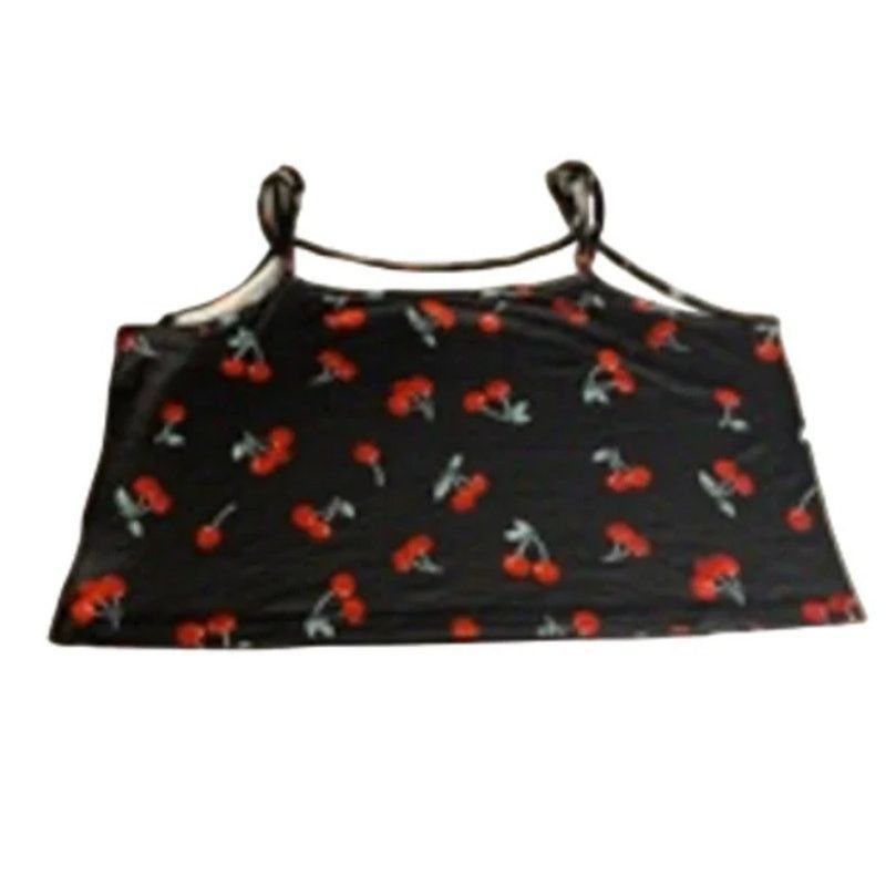 Other Y2K Cherry Print Pajama Set Black Sleepwear Cami 2XL Size ONE SIZE - 9 Thumbnail