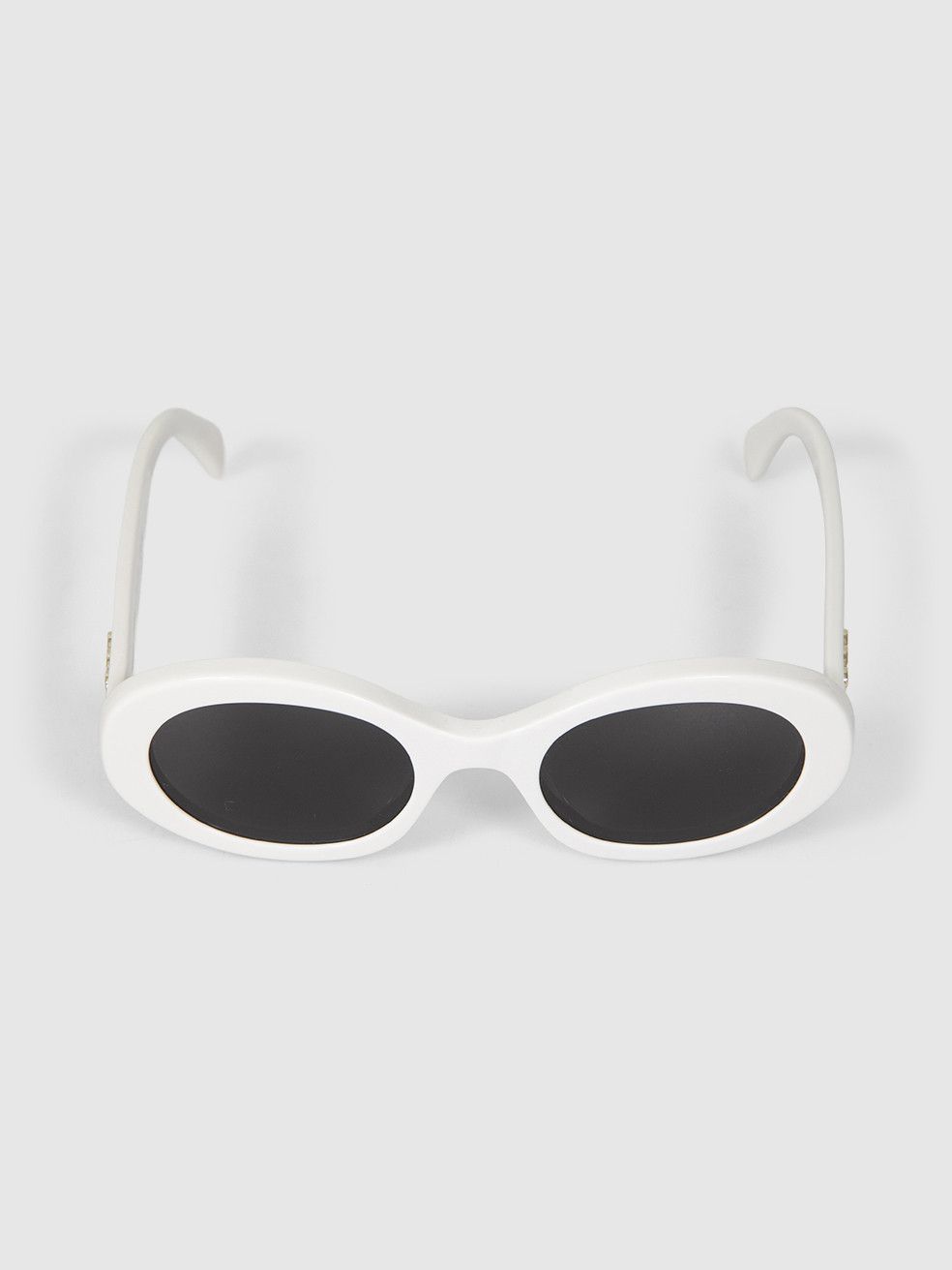 Celine White Oval Triomphe Sunglasses Size ONE SIZE - 1 Thumbnail