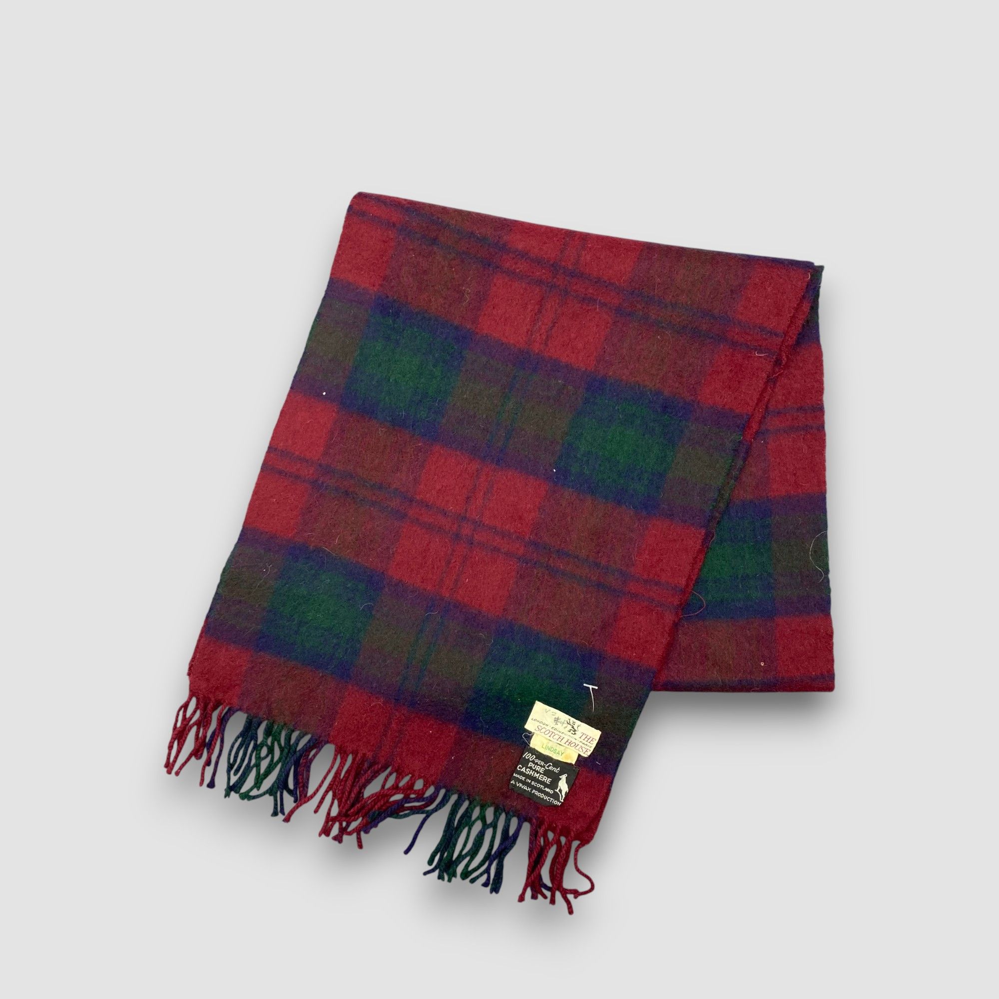 Moschino Vintage The Scotch House Scarf Muffler Wool Plaid Scarves Size ONE SIZE - 2 Thumbnail