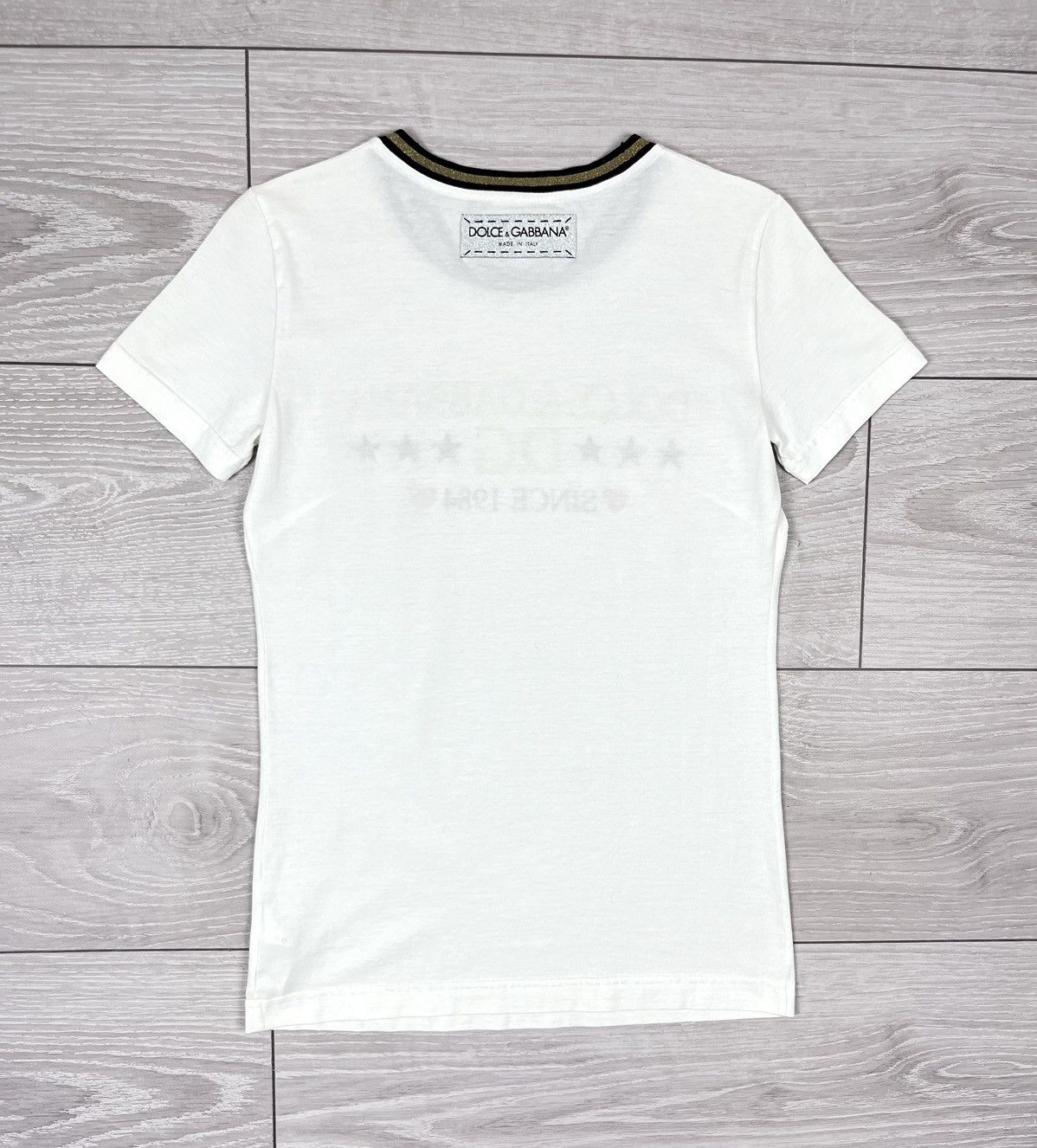 Dolce & Gabbana Dolce&Gabbana White Cotton Big Logo Womens T Shirt Size XS / US 0-2 / IT 36-38 - 4 Thumbnail