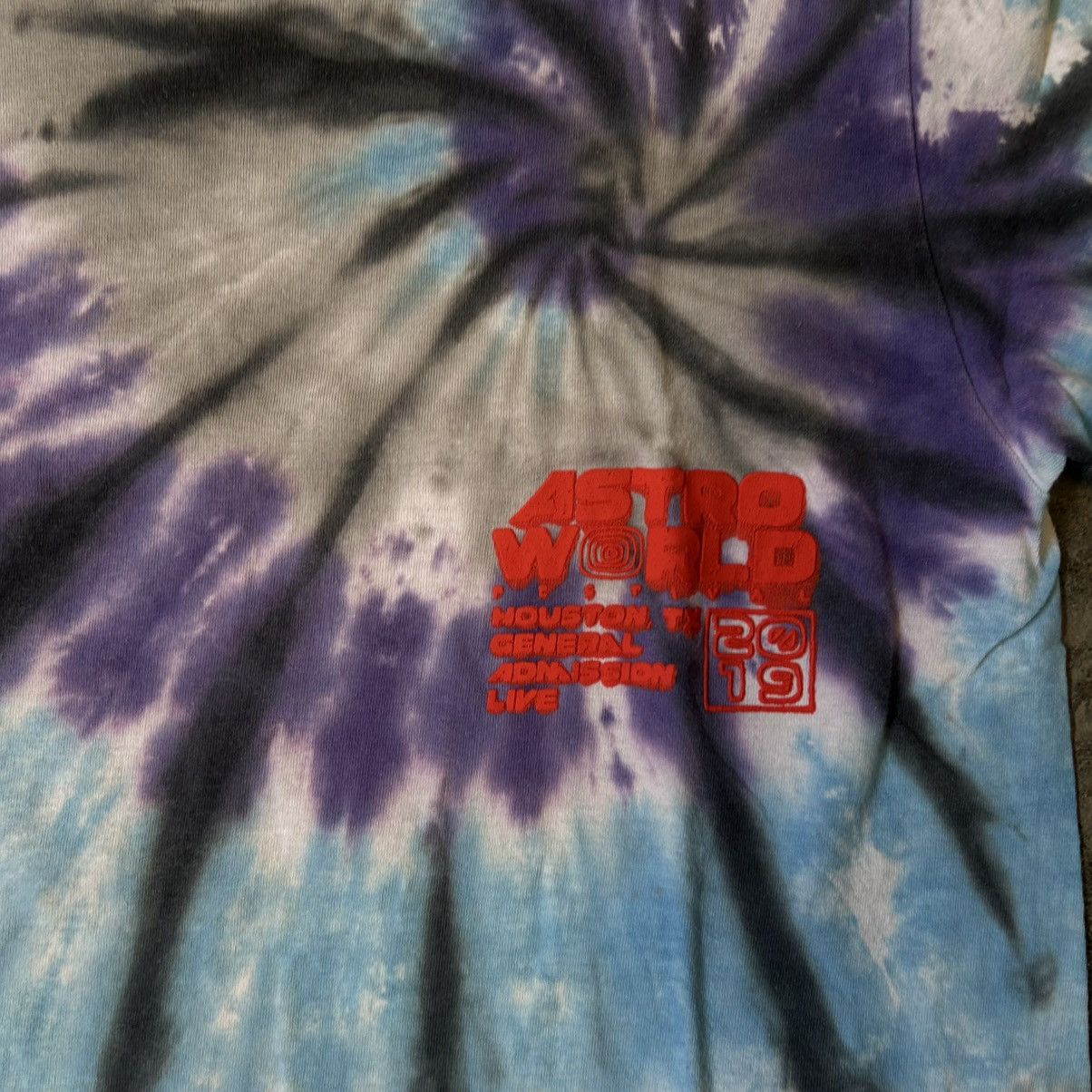 Band Tees × Travis Scott 2019 Astroworld Festival Official Souvenir Tie Dye T-shirt Size US M / EU 48-50 / 2 - 3 Thumbnail