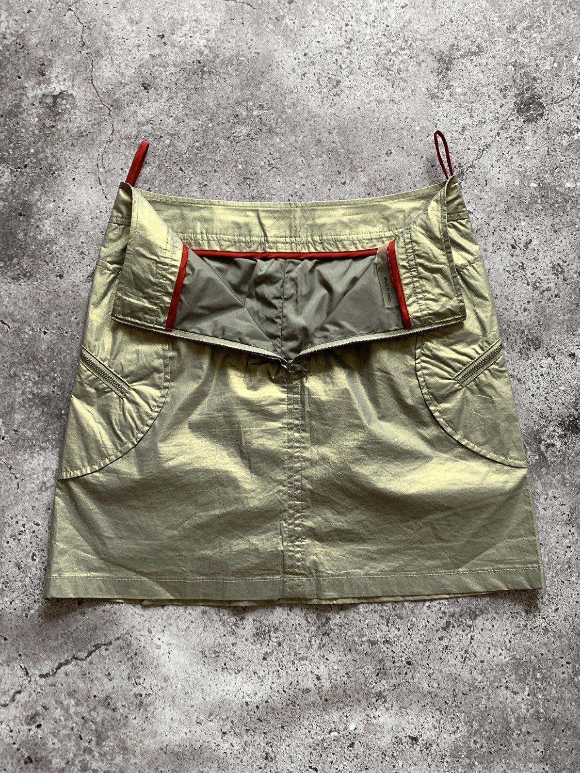 Prada 🔥ARCHIVE PRADA SPORT SILVER METAL 00’s Y2K SKIRT Size XS / US 0-2 / IT 36-38 - 6 Thumbnail