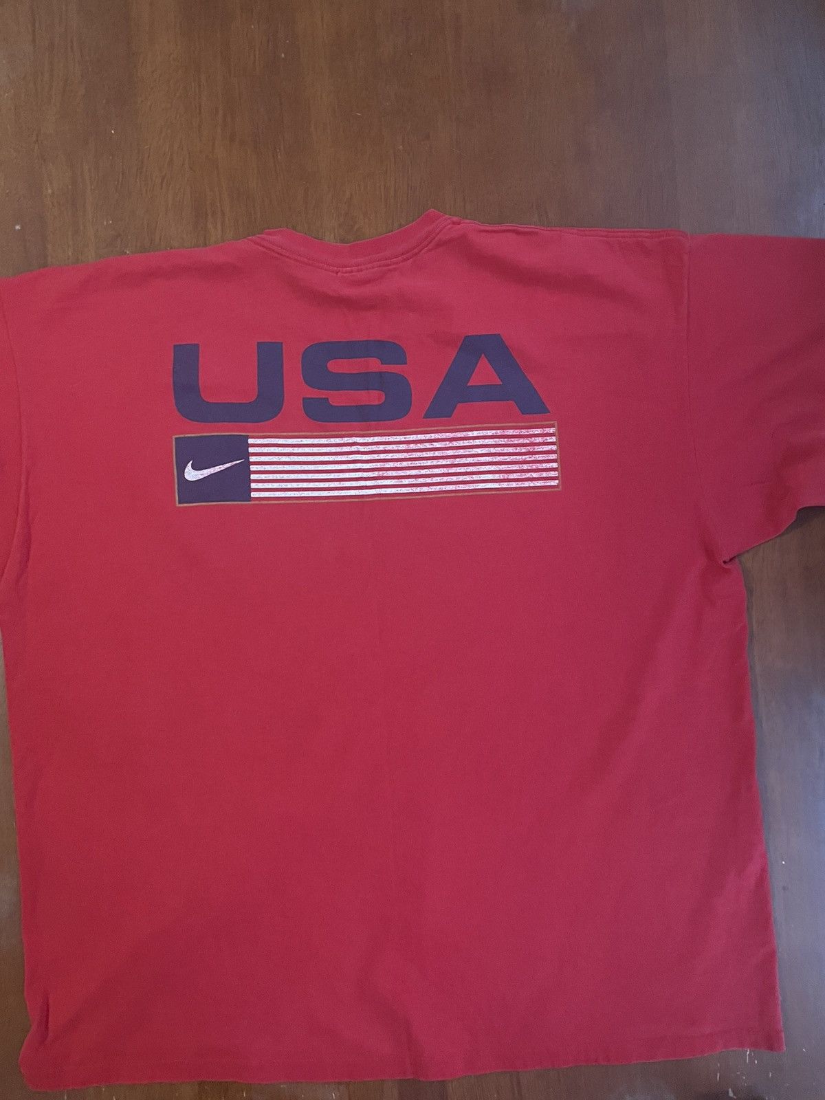 Nike Vintage 90s Made in USA Nike Big Block USA Logo Tee Size 2XL Size US XXL / EU 58 / 5 - 2 Thumbnail