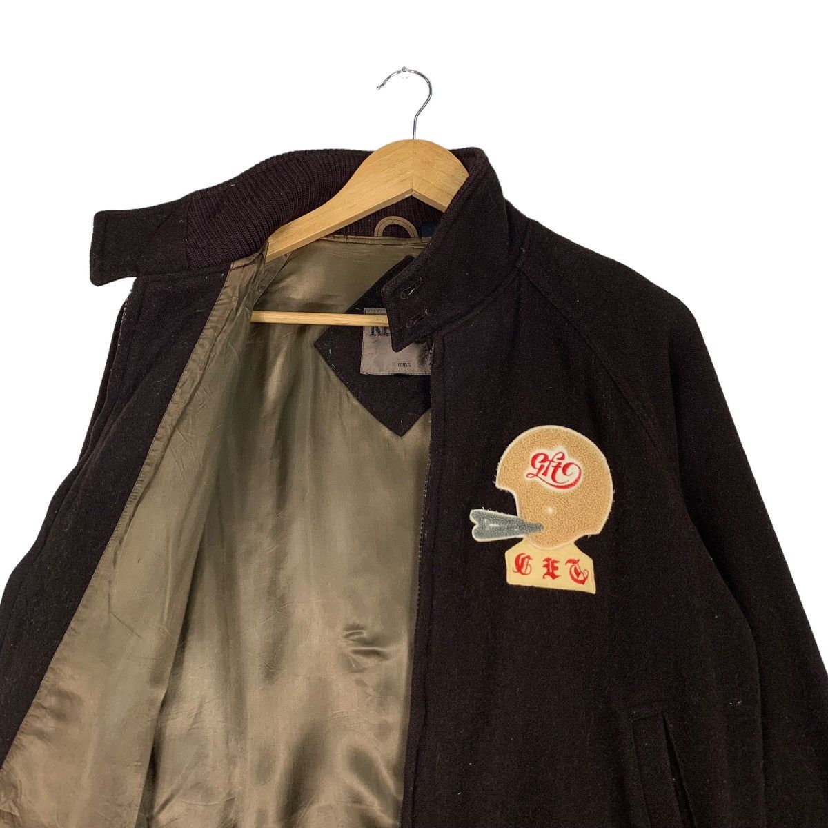 Japanese Brand KENJACK Dark Brown Wool Bomber Jacket #1069-C48 Size US L / EU 52-54 / 3 - 10 Thumbnail