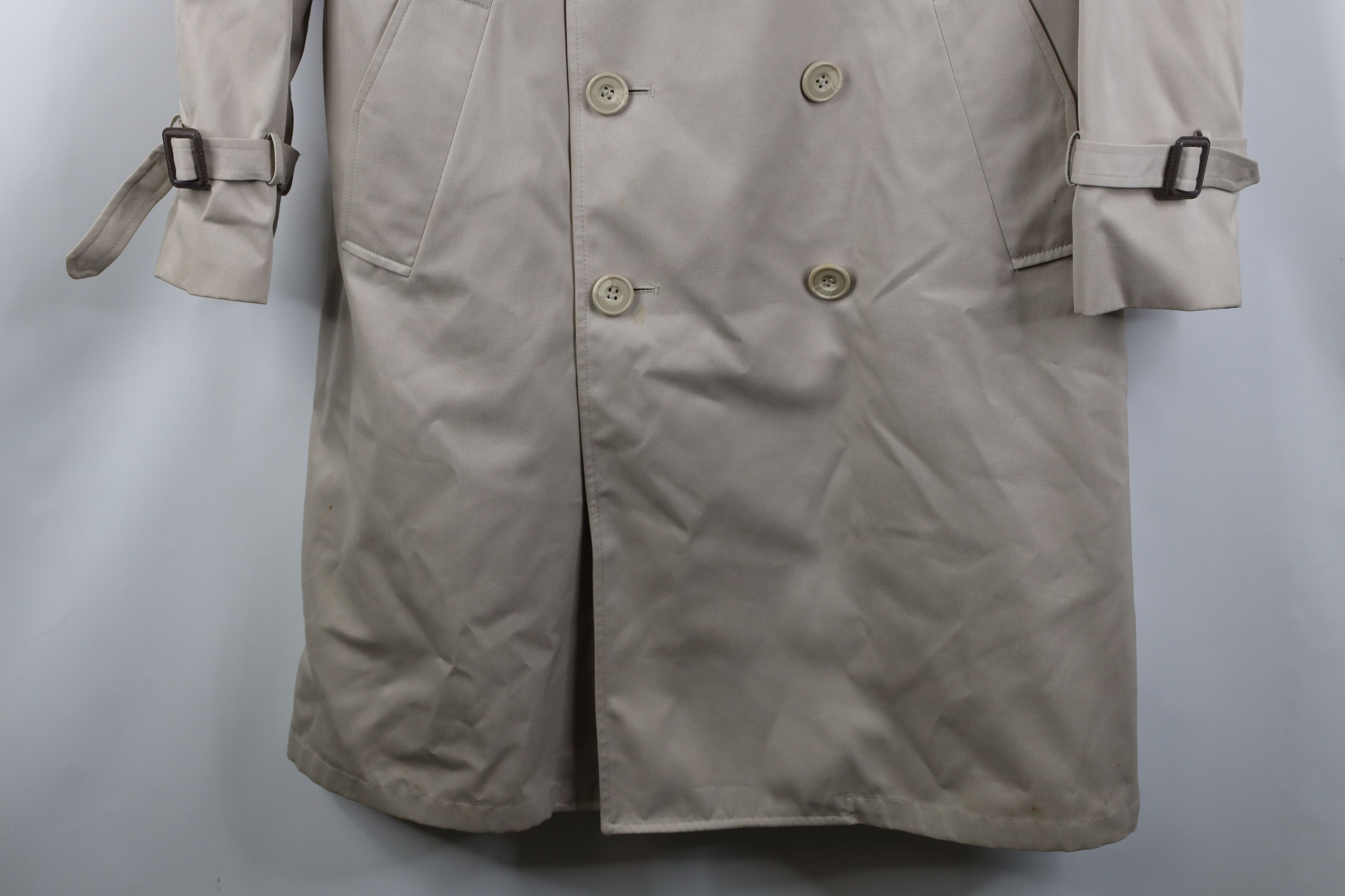 Vintage Vintage 70s Streetwear Trench Coat Rain Jacket Stone Beige Size US L / EU 52-54 / 3 - 3 Thumbnail
