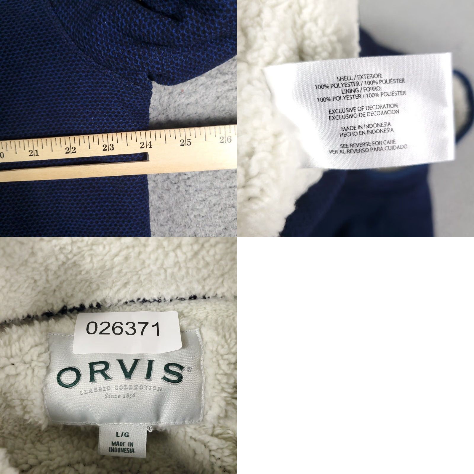 Orvis Orvis Sweater Pullover 1/4 Zip Fleece Lined Large Blue Mens Size US L / EU 52-54 / 3 - 8 Thumbnail