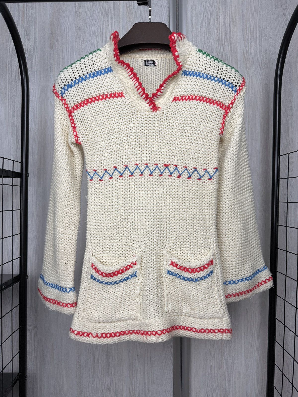 Other Tictac vintage vintage ivory patterned sweater size 38 Size XS / US 0-2 / IT 36-38 - 2 Thumbnail
