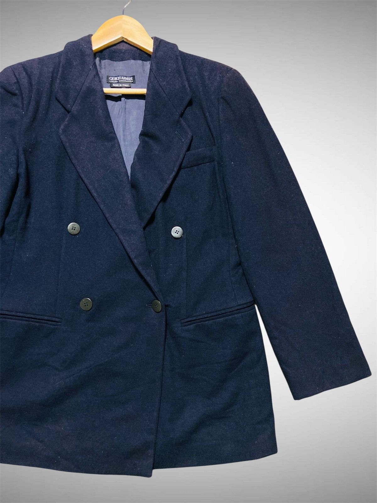 Giorgio Armani Vintage Giorgio Armani Double Breasted Wool Blend Blazer Size US L / EU 52-54 / 3 - 5 Thumbnail