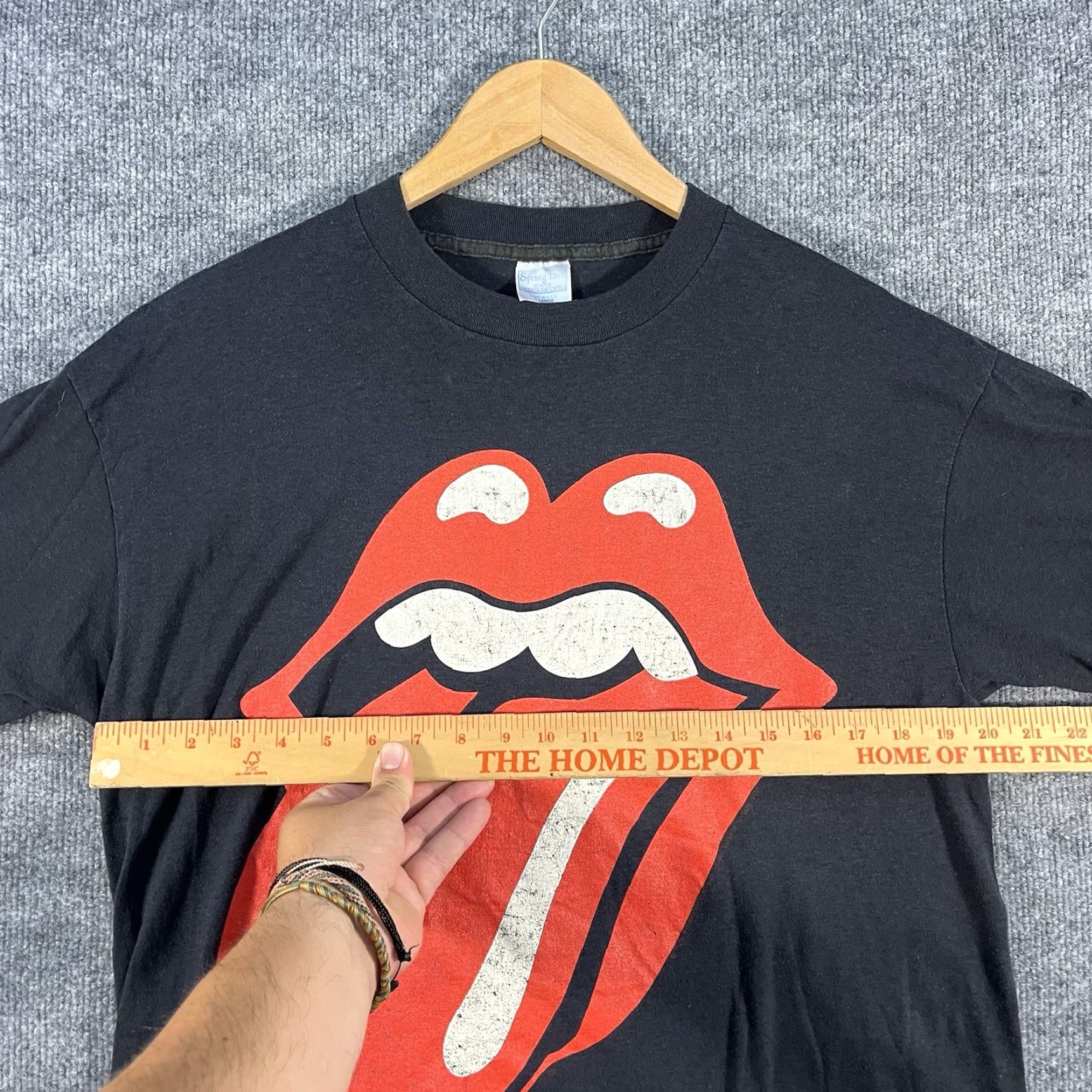 Vintage VINTAGE Rolling Stones T-Shirt 1989 Steel Wheels Tour Mens XL Black 80s Concert US Men XD Size US XL / EU 56 / 4 - 6 Thumbnail