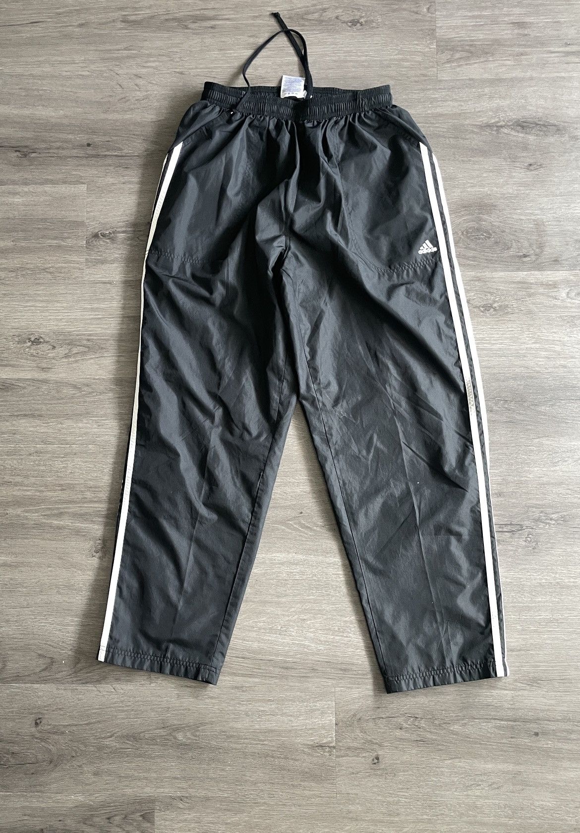 Adidas VTG Adidas “Three Stripes” Clima Shell Track Pants (Sz.L) Size US 35 - 1 Thumbnail