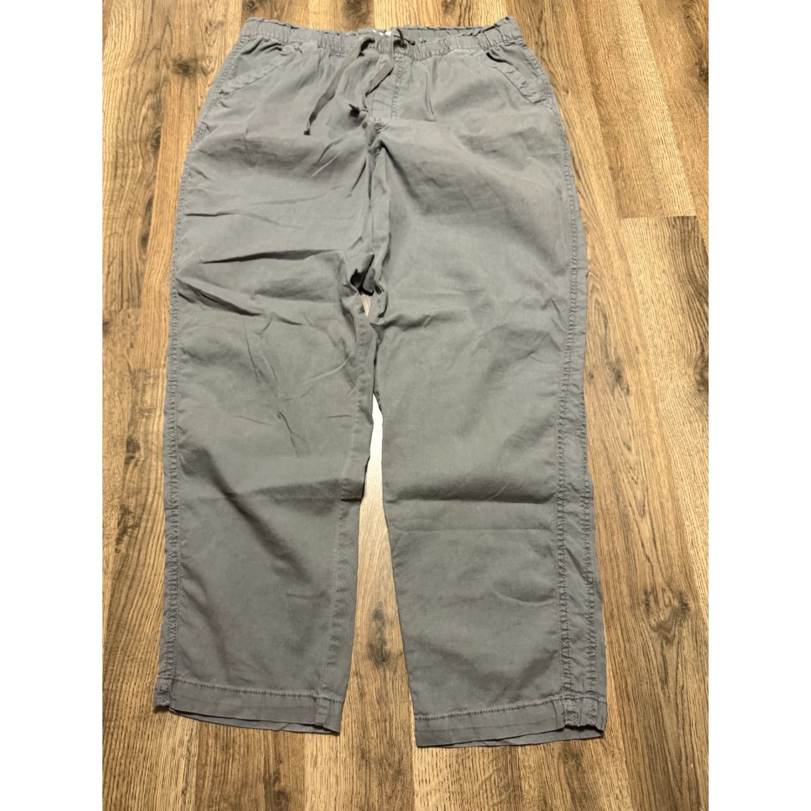 Vintage Sonoma Pants Women's Large Gray Tie Waist Casual 38" Length Womens Size 36" / US 14 / IT 50 - 2 Thumbnail
