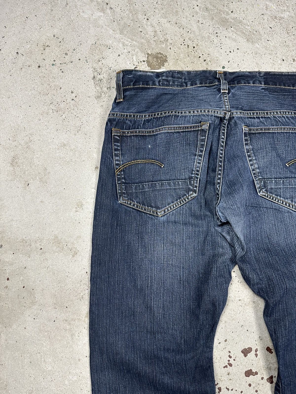 G-Star × Japanese Brand × Vintage Vintage Y2K G Star Raw 3301 Straight Denim Pants Jeans Size US 34 / EU 50 - 13 Thumbnail