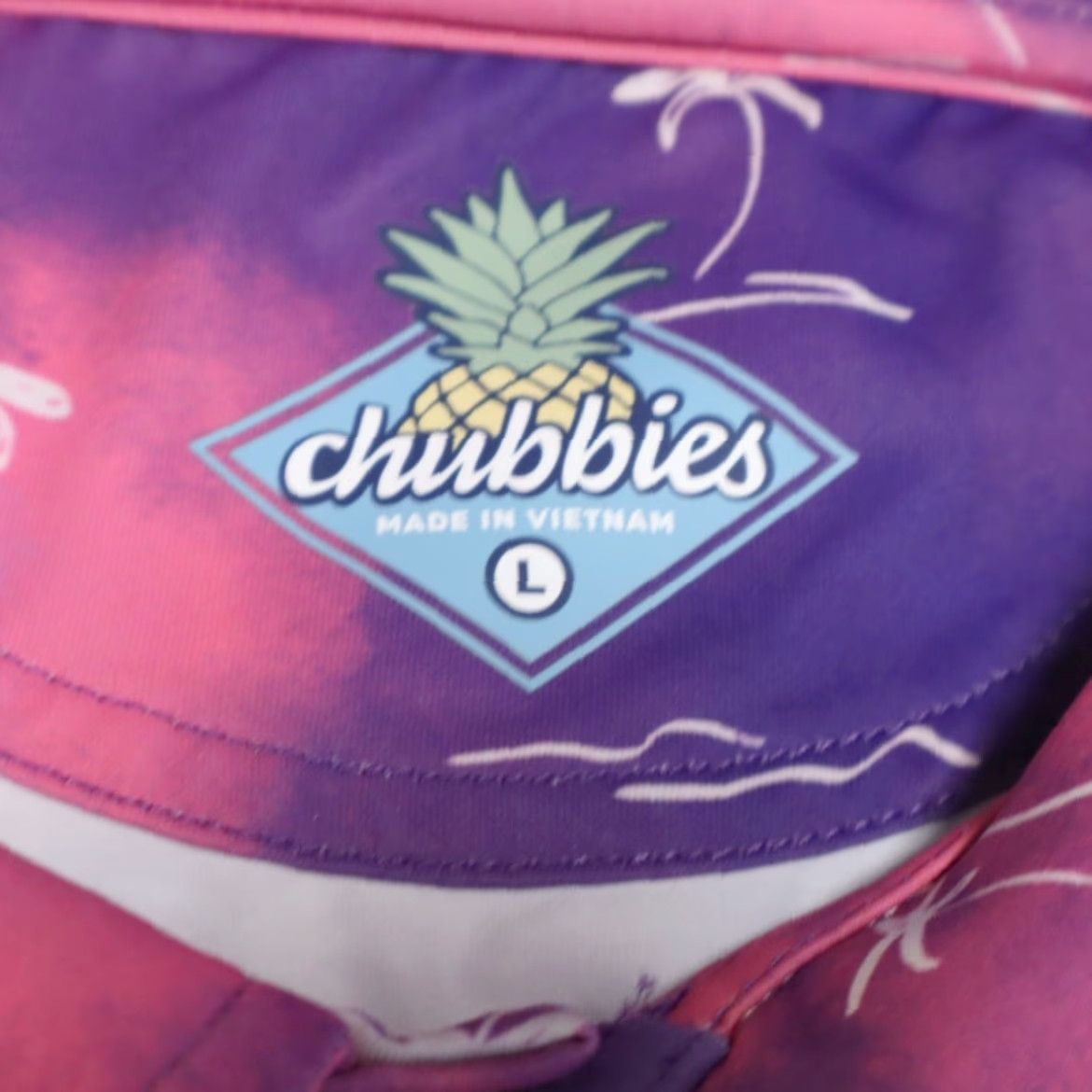 Chubbies Chubbies Polo Shirt Men L Galaxy Palm Tie-Dye High Stretch PInk Short Sleeve Size US L / EU 52-54 / 3 - 5 Thumbnail