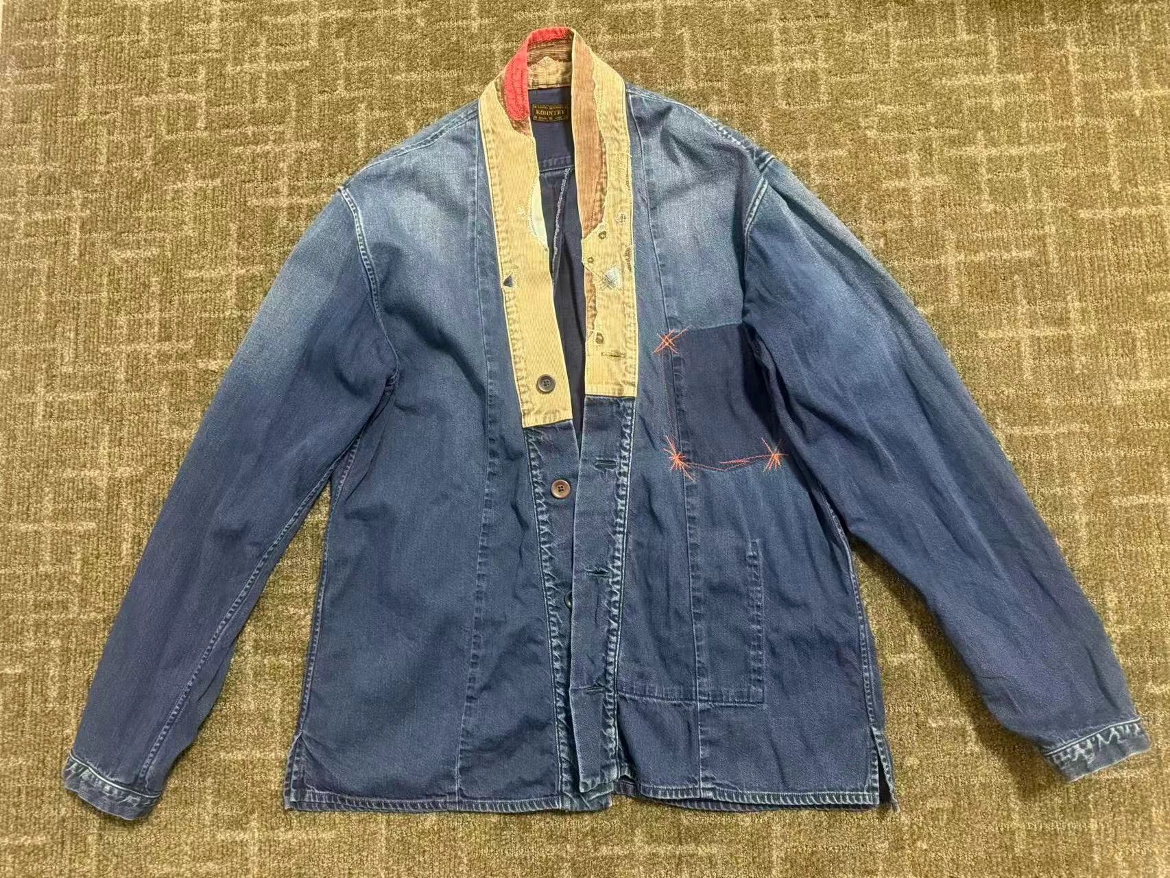 Kapital KAPITAL Indigo Denim Patchwork Distressed Dōgan Size 5 Size US XXL / EU 58 / 5 - 1 Thumbnail