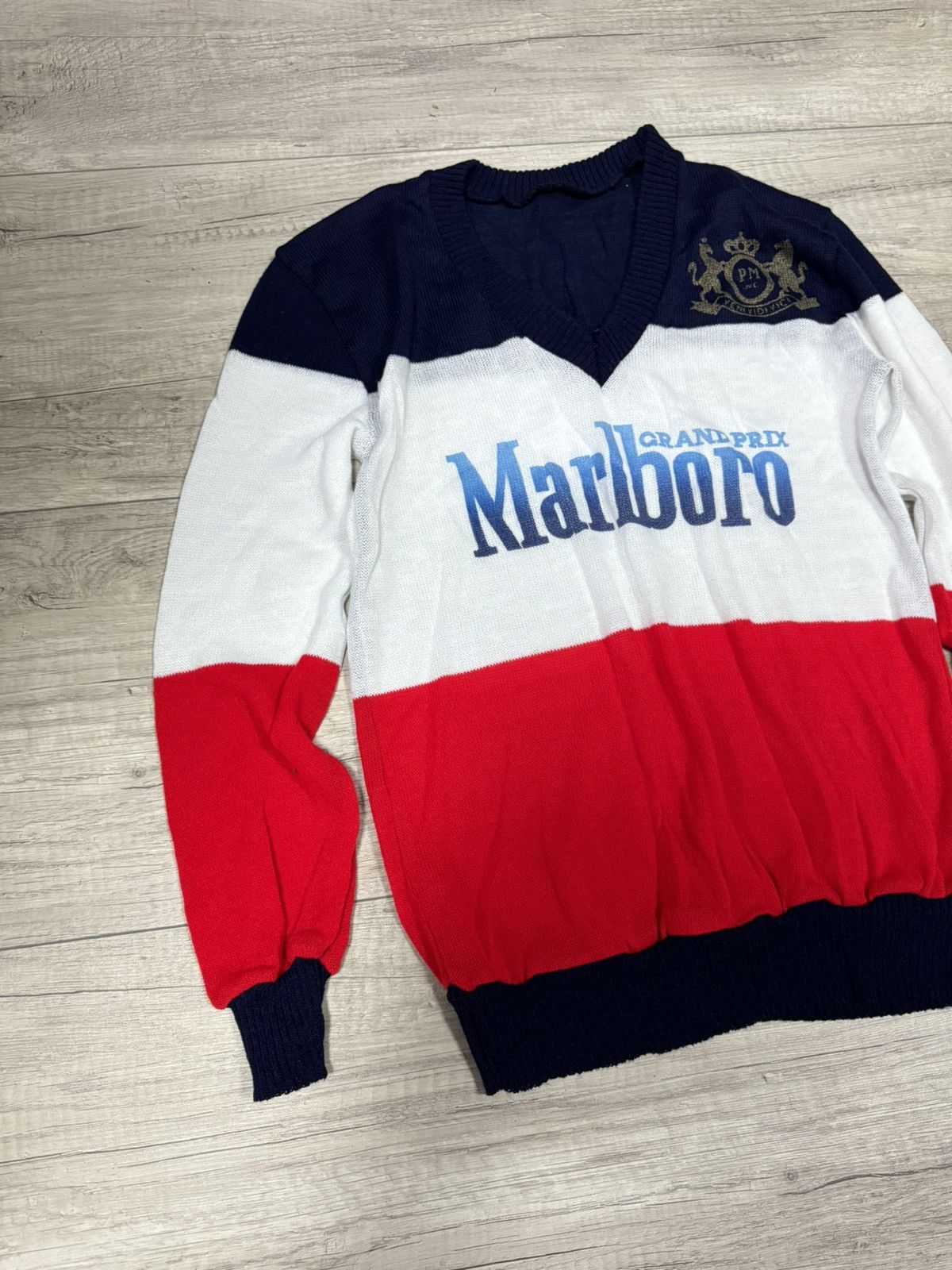 Marlboro Vintage Marlboro Grand Prix Racing Knit Sweater 90s Formula1 Size US M / EU 48-50 / 2 - 2 Thumbnail