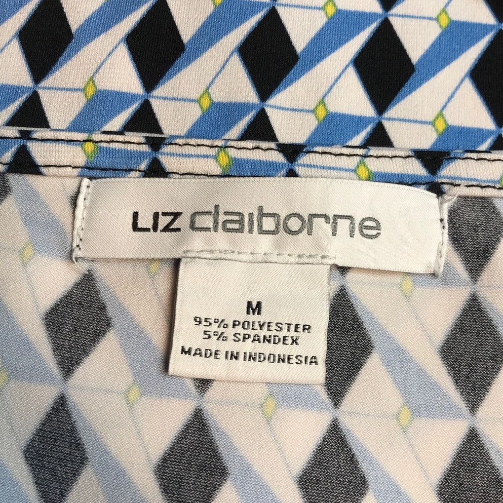 Other Liz Claiborne Geometric Cowl Neck Sleeveless Blouse M Size M / US 6-8 / IT 42-44 - 3 Thumbnail