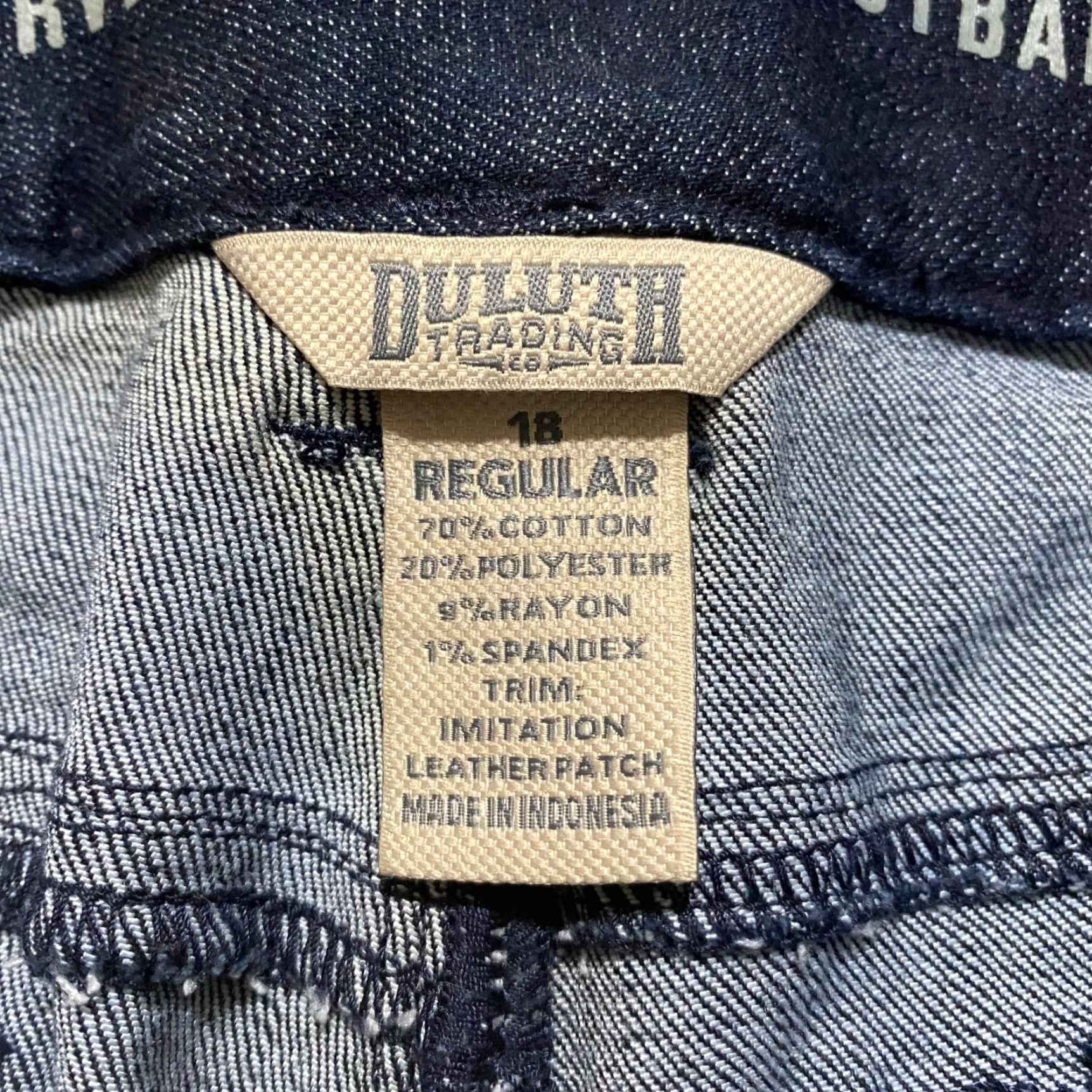 Denime Duluth Womens 18 Plus Jeans Blue Denim Carpenter Curvesetter Dark Wash Work Shirt Pants? Size 40" / US 18 - 3 Thumbnail