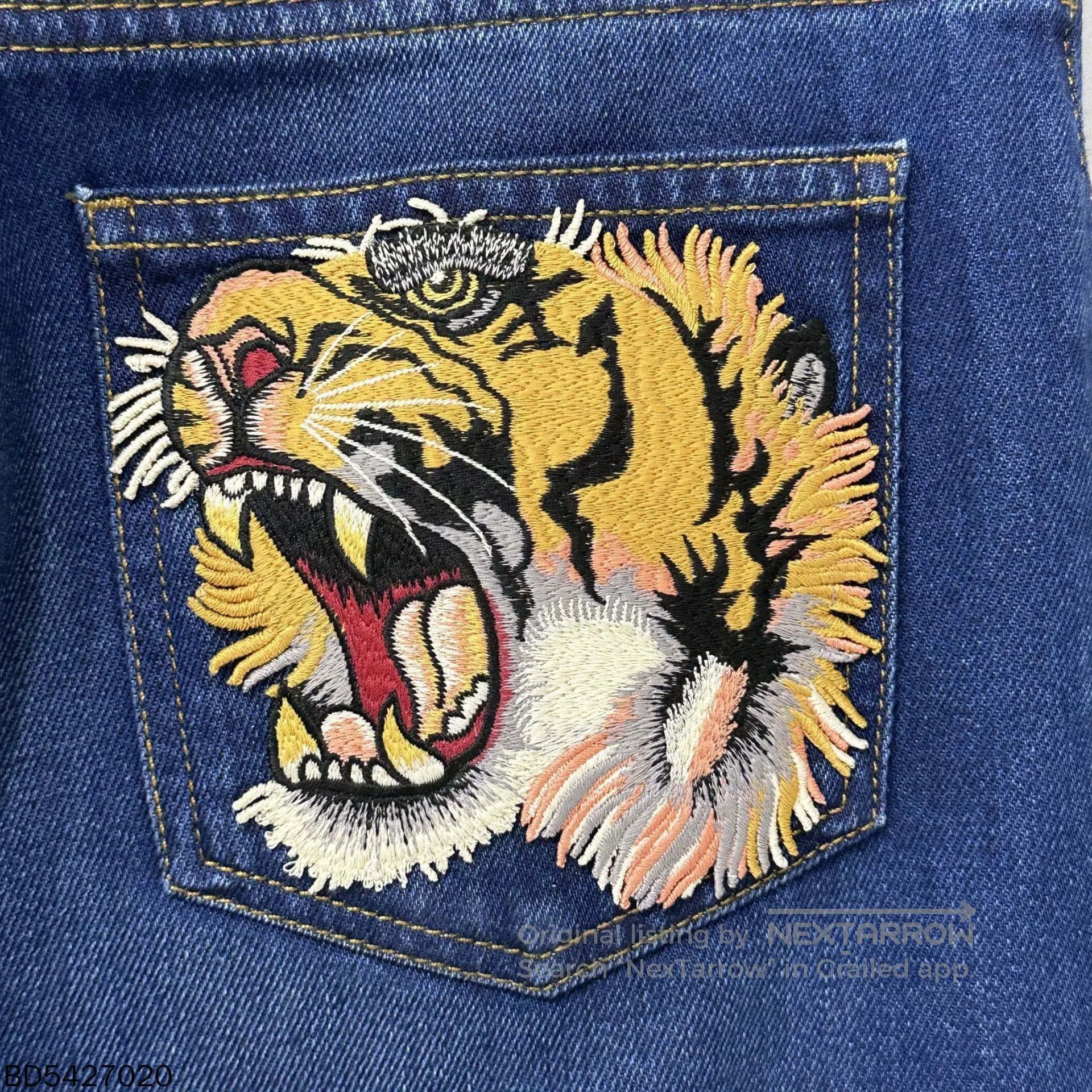 Gucci Gucci Flower Tiger Logo Jeans. Size 25" / US 0 / IT 36 - 3 Thumbnail
