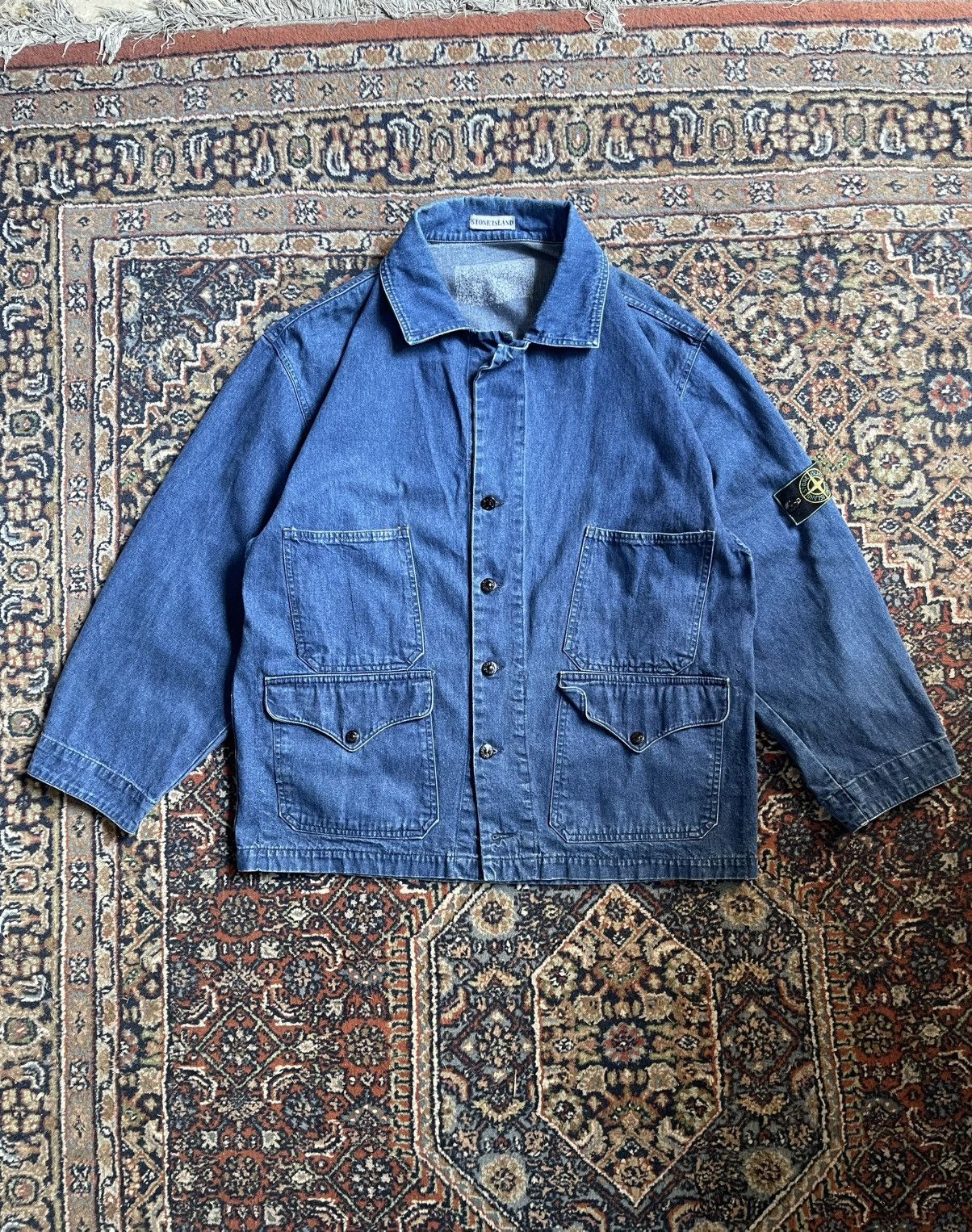 ジャケット・アウター stone island carpenter jacket denim Vintage Stone Island AW 1986 Denim Carpenter Jacket Medium