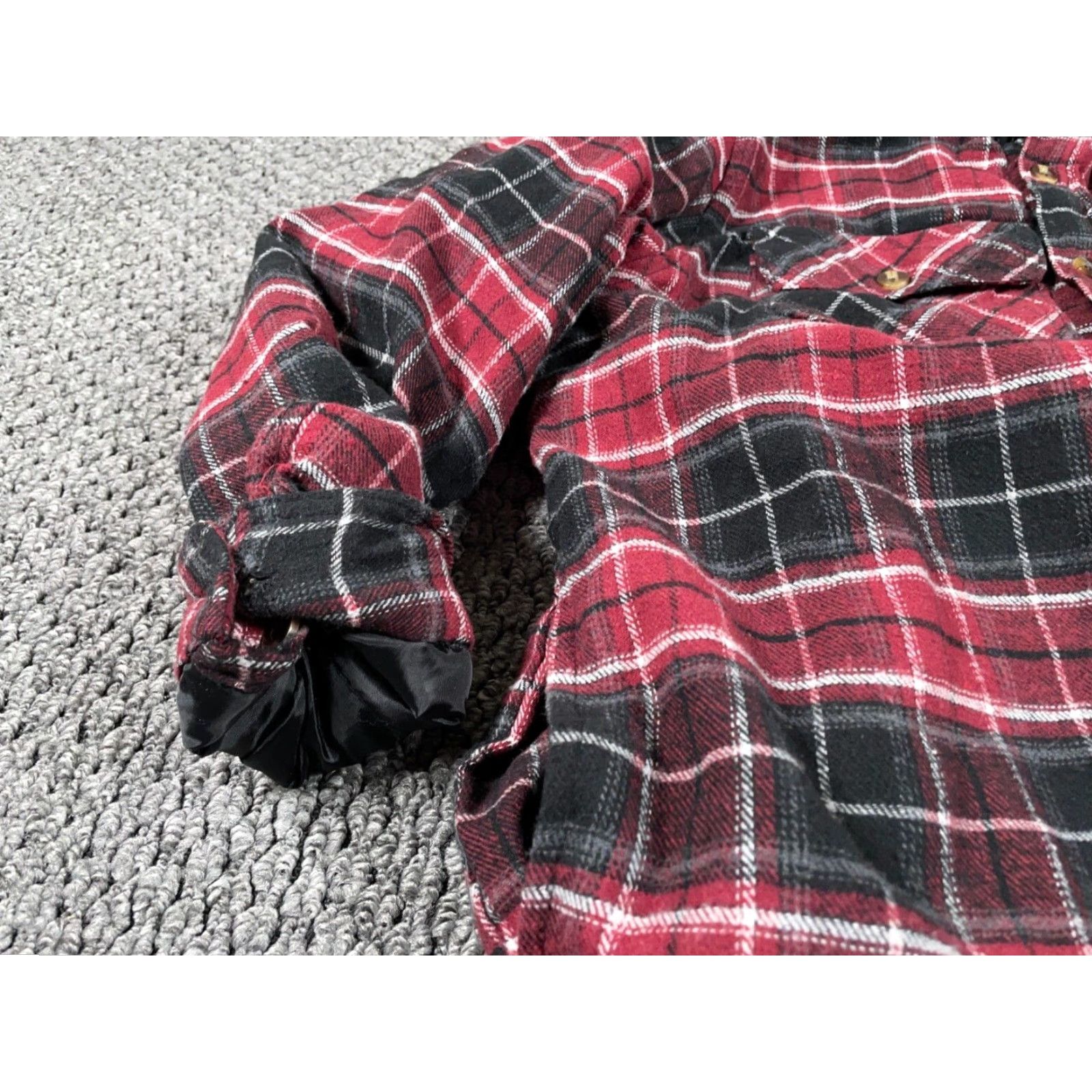 Vintage VINTAGE Workwear Quilted Flannel Shirt Jacket Adult Medium Red Black Plaid Grunge Mens Jacket Size US M / EU 48-50 / 2 - 5 Thumbnail