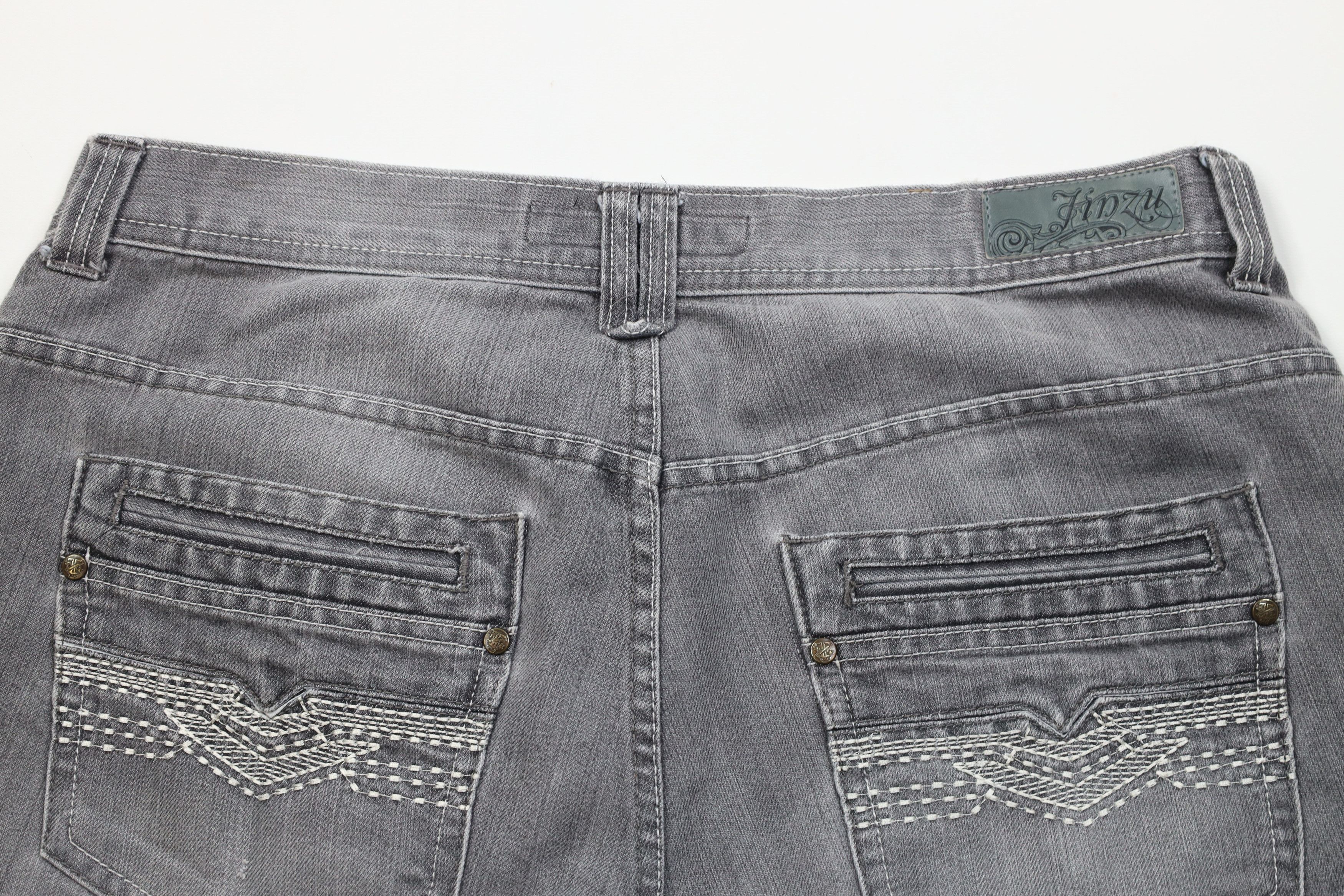 Vintage Vintage 90s Y2K Streetwear Baggy Fit Denim Jean Shorts Gray Size US 36 / EU 52 - 10 Thumbnail