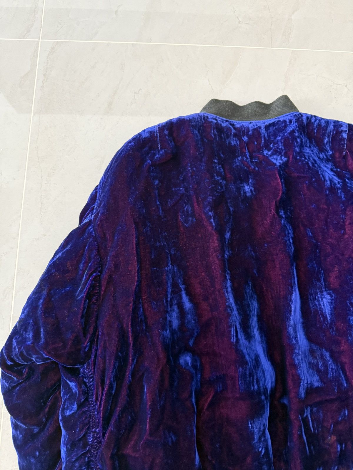 Haider Ackermann Haider Ackermann FW16 Cobalt Blue Crushed Velvet Jacket Sz.M Size US M / EU 48-50 / 2 - 5 Thumbnail