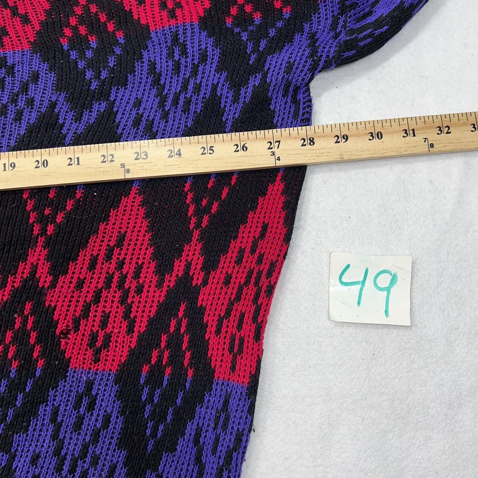 Vintage Vintage Croquet Club Medium Pink Purple Argyle Sweater Size M / US 6-8 / IT 42-44 - 7 Thumbnail