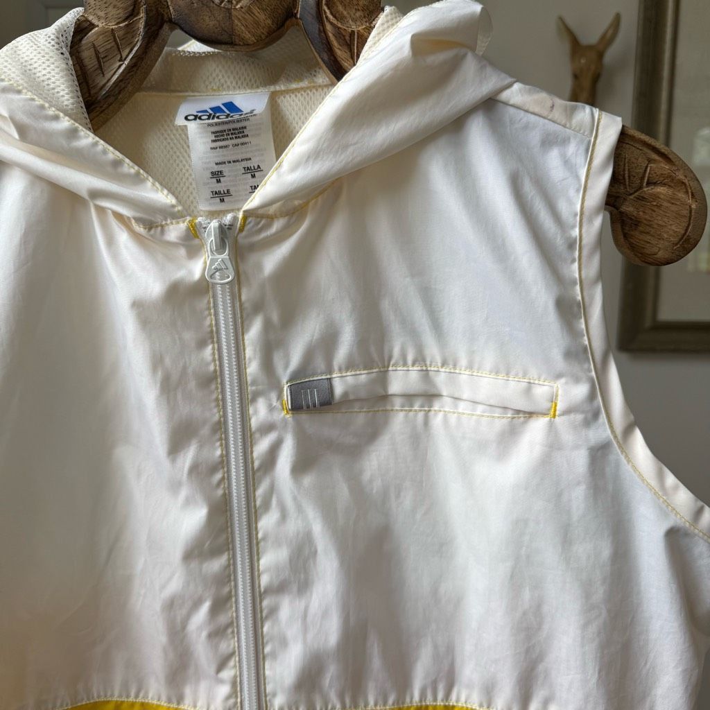 Adidas Vintage Adidas 90s Sleeveless Windbreaker Hooded Vest Yellow Size M / US 6-8 / IT 42-44 - 4 Thumbnail